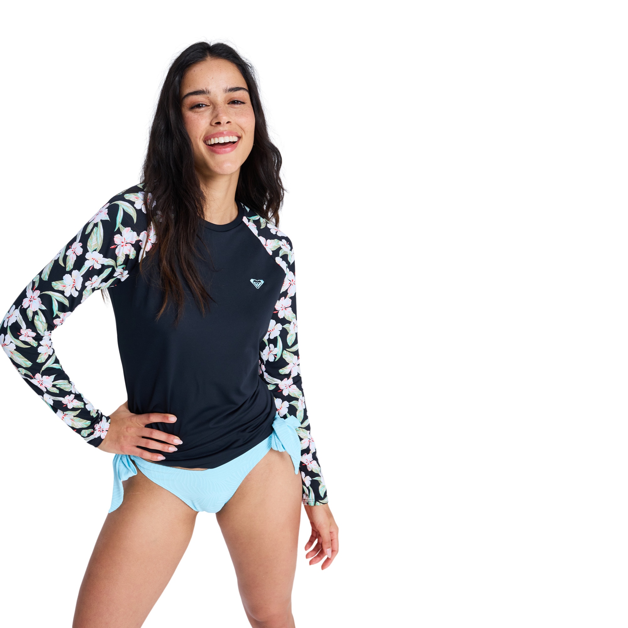 Imagen 0 de Camiseta de surf de mujer Ls Licra Roxy Multicolor