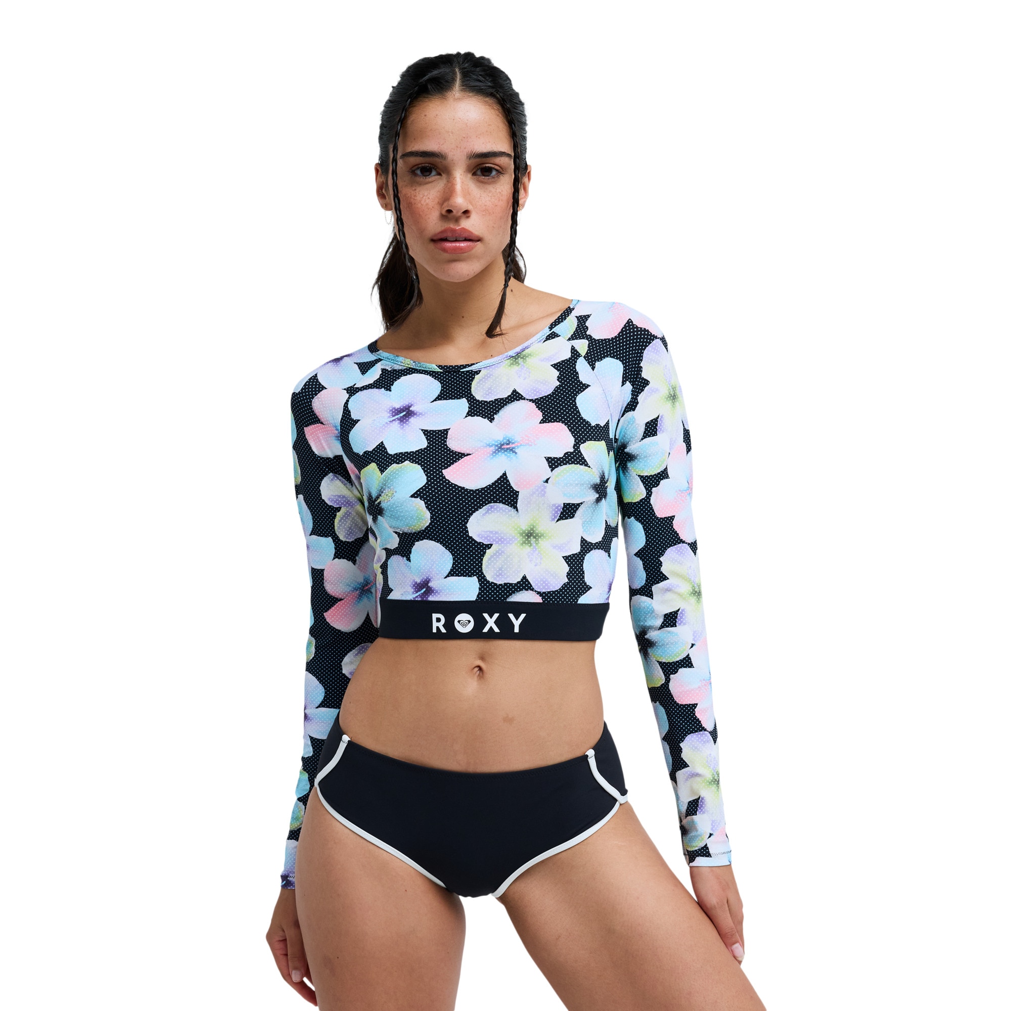 Imagen 0 de Camiseta de surf de mujer Roxy Active Roxy Negro