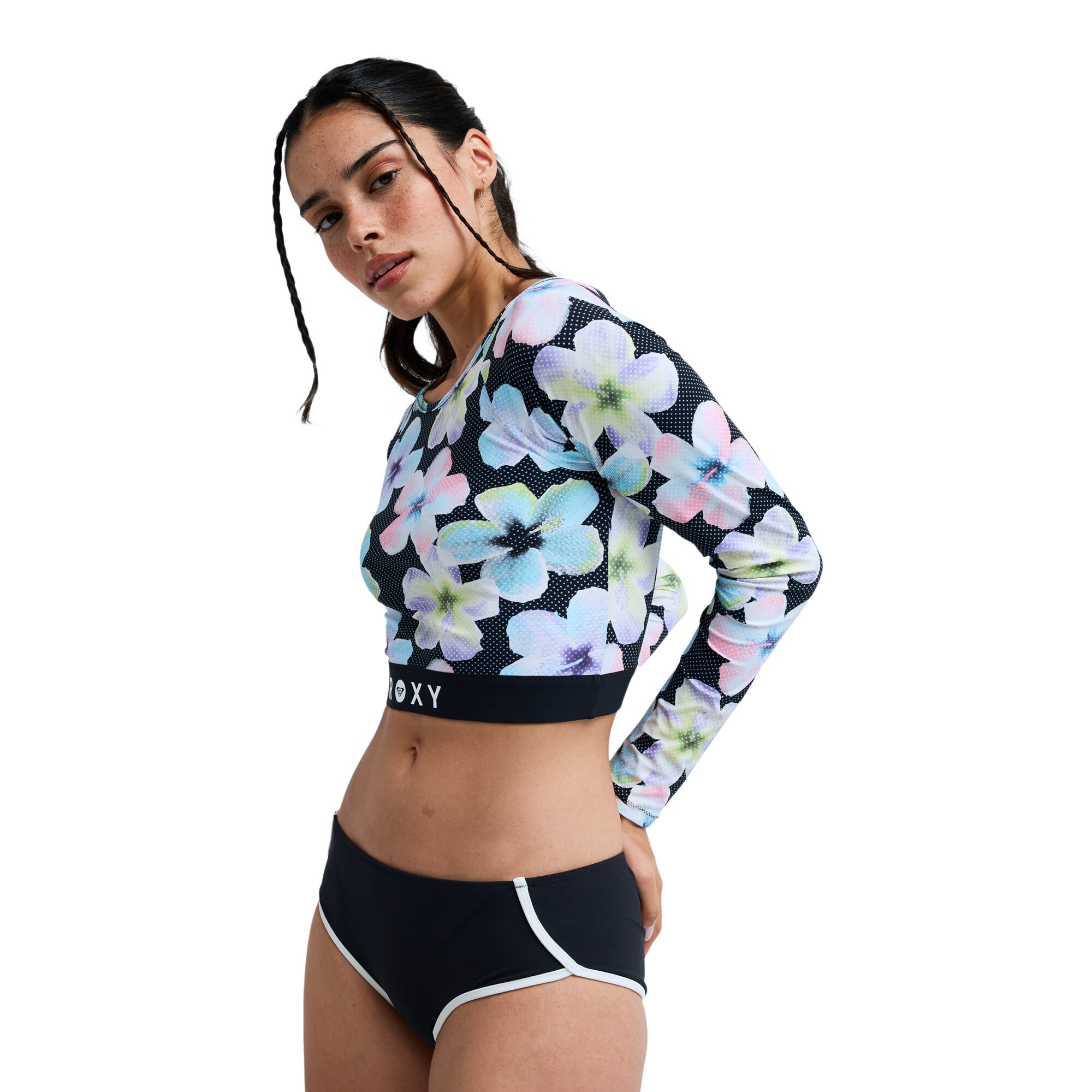Camiseta de surf de mujer Roxy Active Roxy - Negro Negro-3