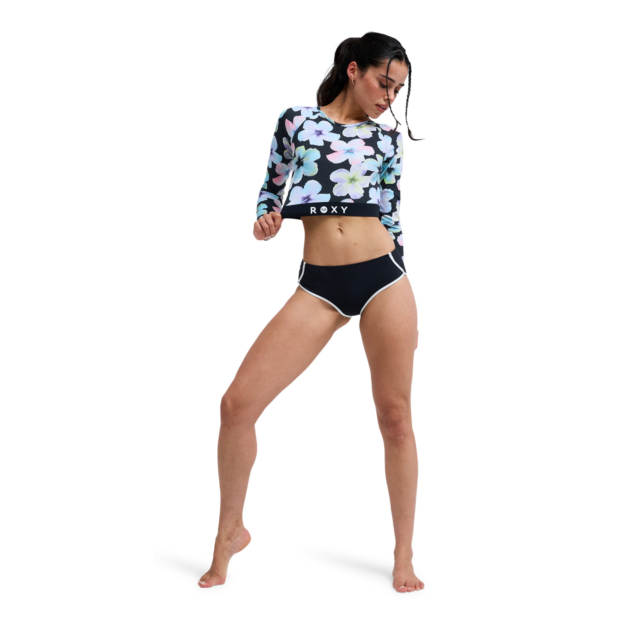 Camiseta de surf de mujer Roxy Active Roxy - Negro Negro-5