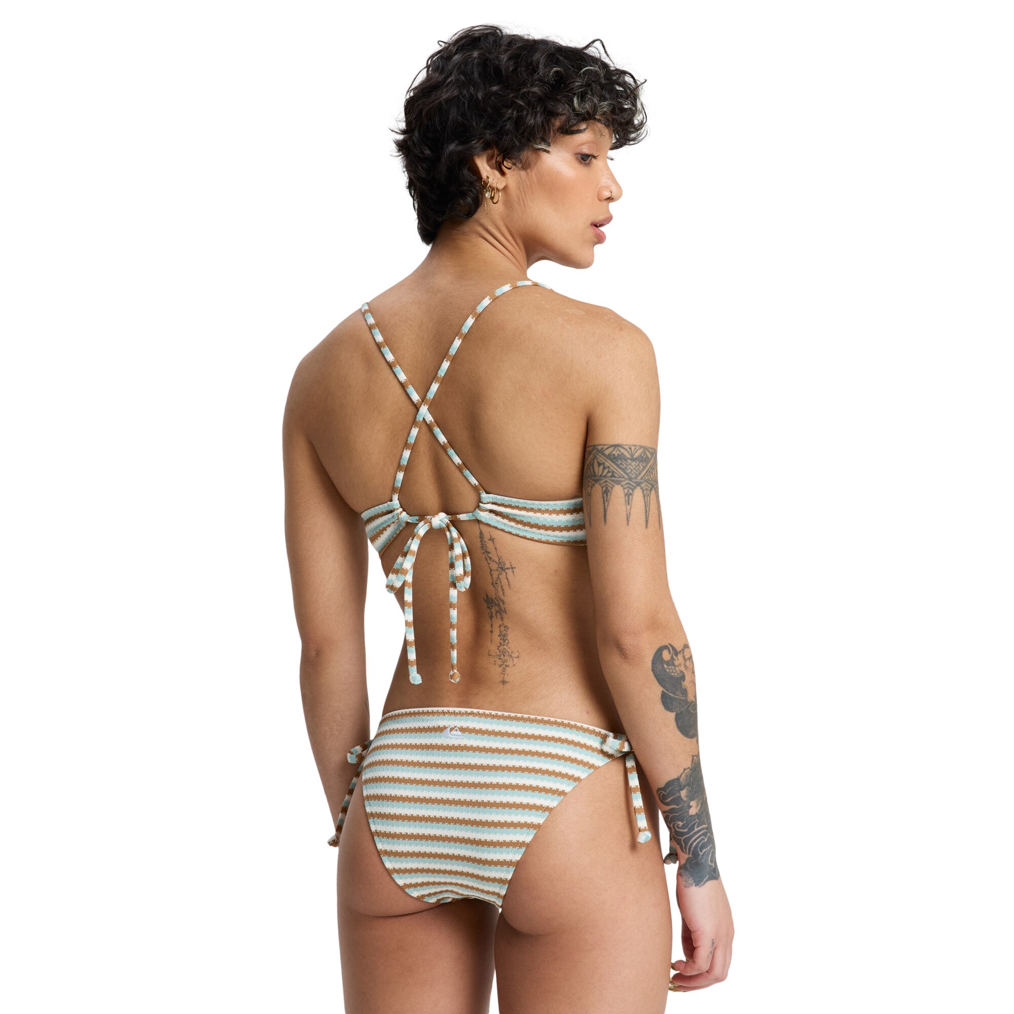 Braguita de bikini con lazo lateral de mujer Clickity Clack Quiksilver - Marrón Marrón-2