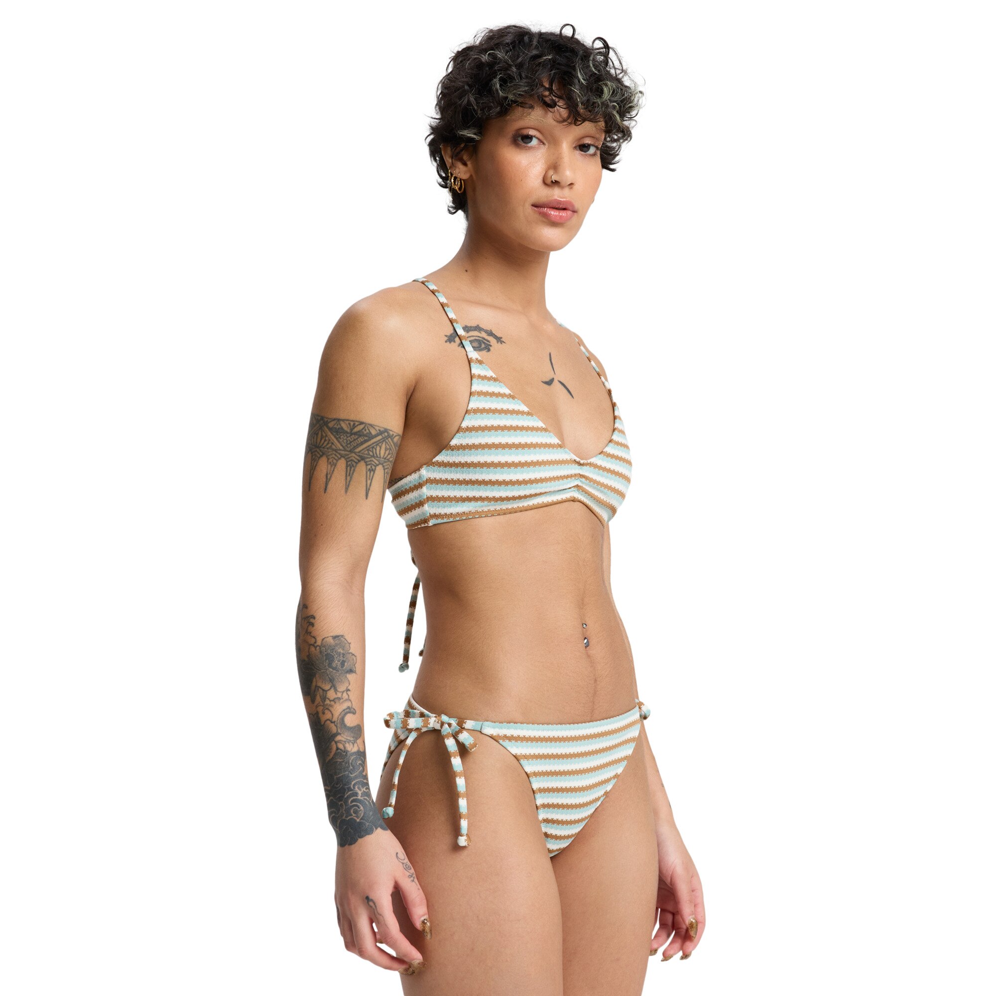 Braguita de bikini con lazo lateral de mujer Clickity Clack Quiksilver - Marrón Marrón-3