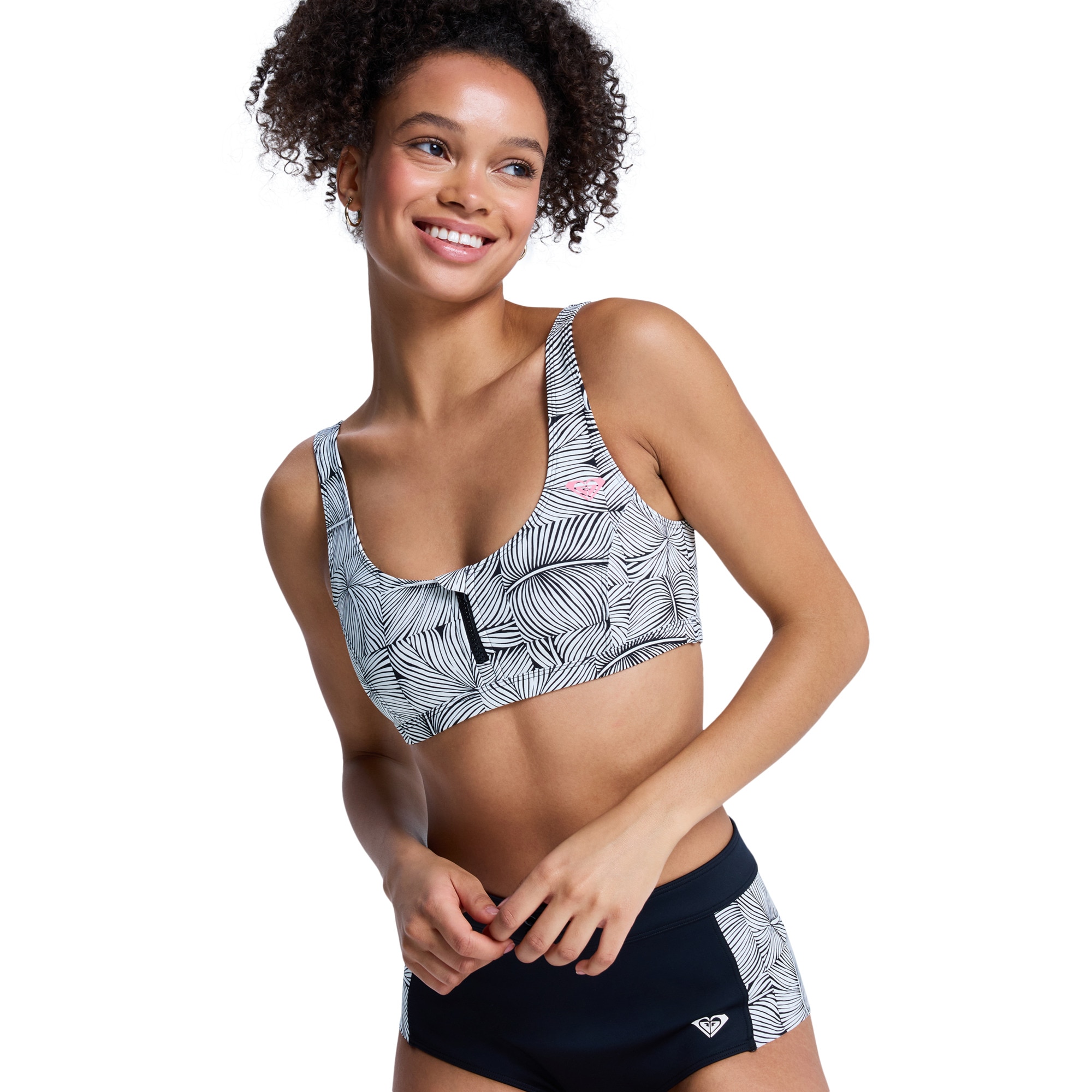 Top de Bikini de mujer Pro Surf Roxy - Negro Negro-2
