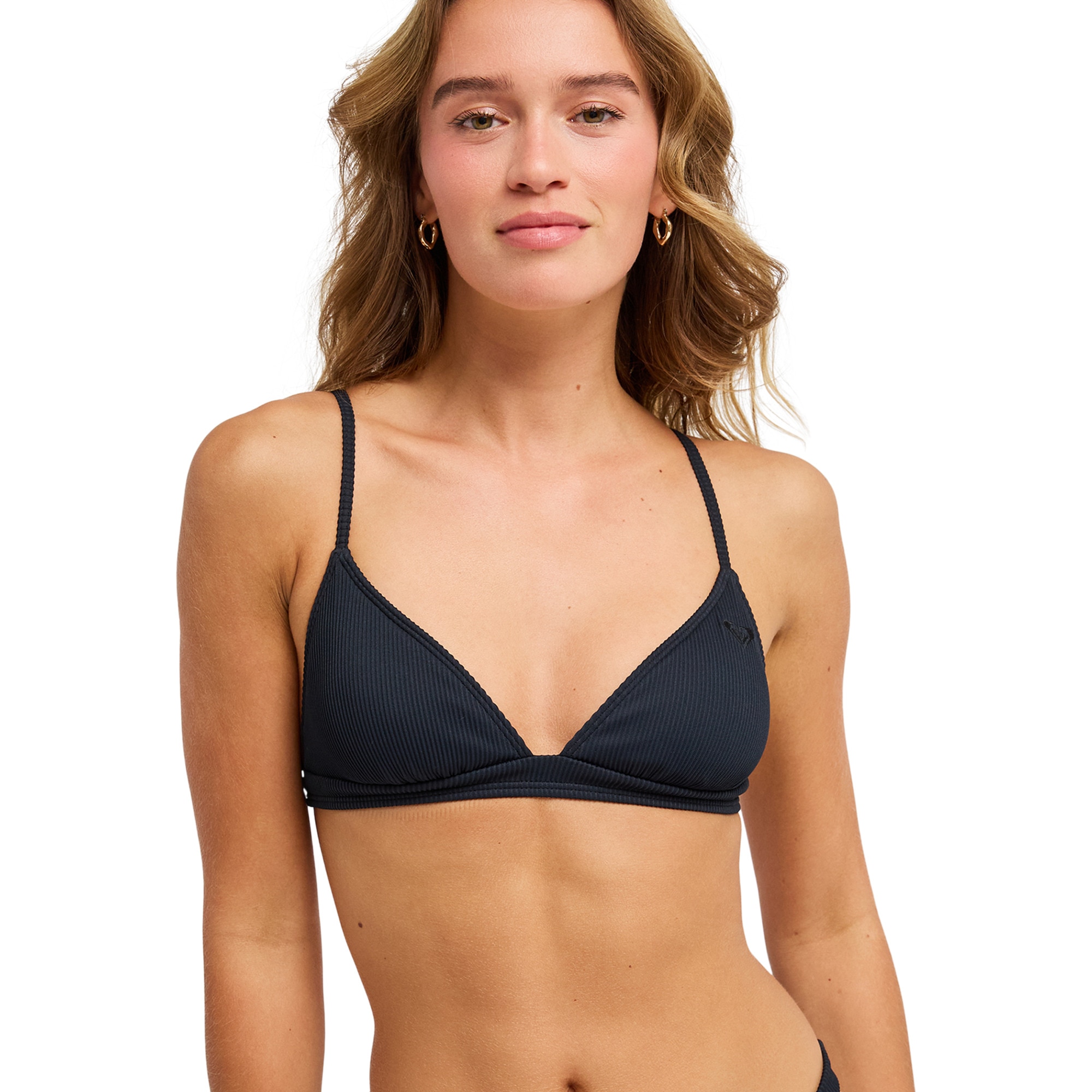 Top de bikini de mujer Roxy Love Fixed Tri Roxy - Negro Negro-1