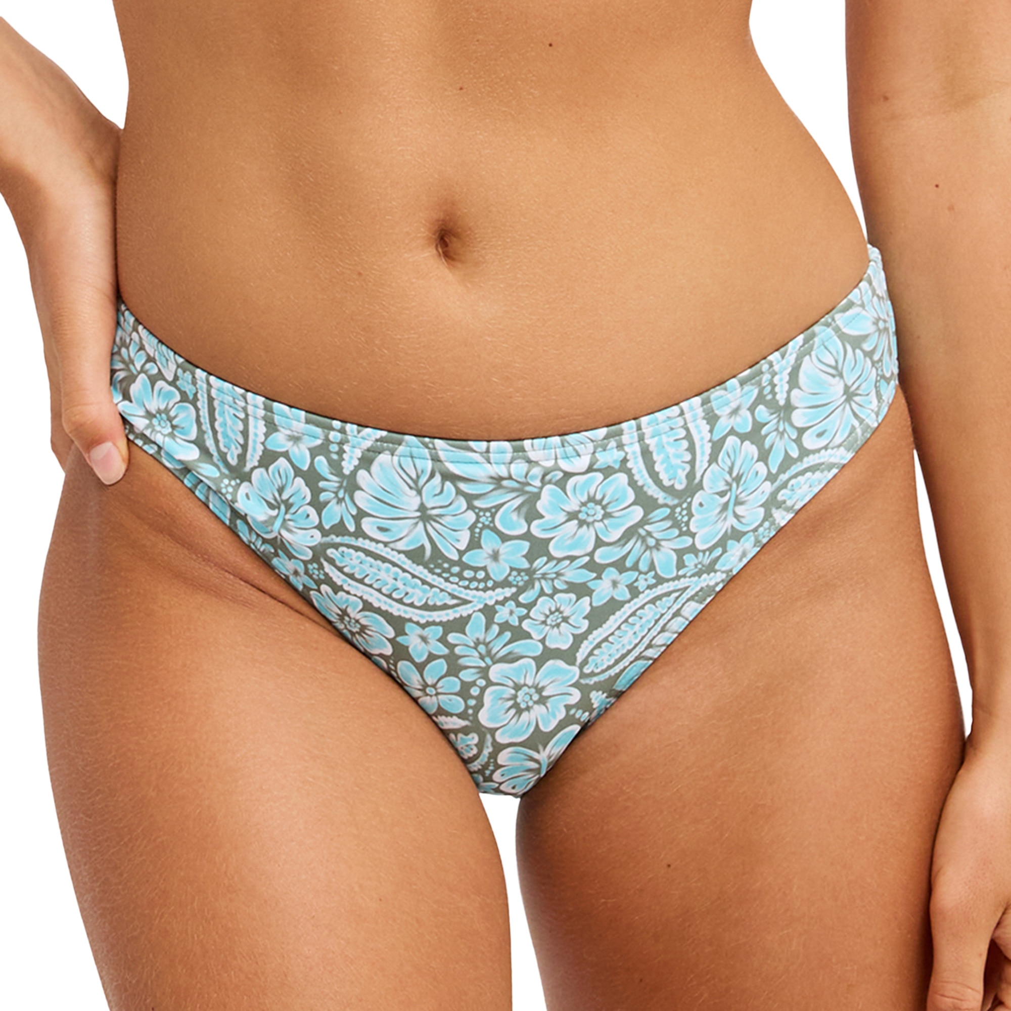 Imagen 0 de Braguita de bikini Hipster de mujer Wildside Paisley Roxy Verde Oliva