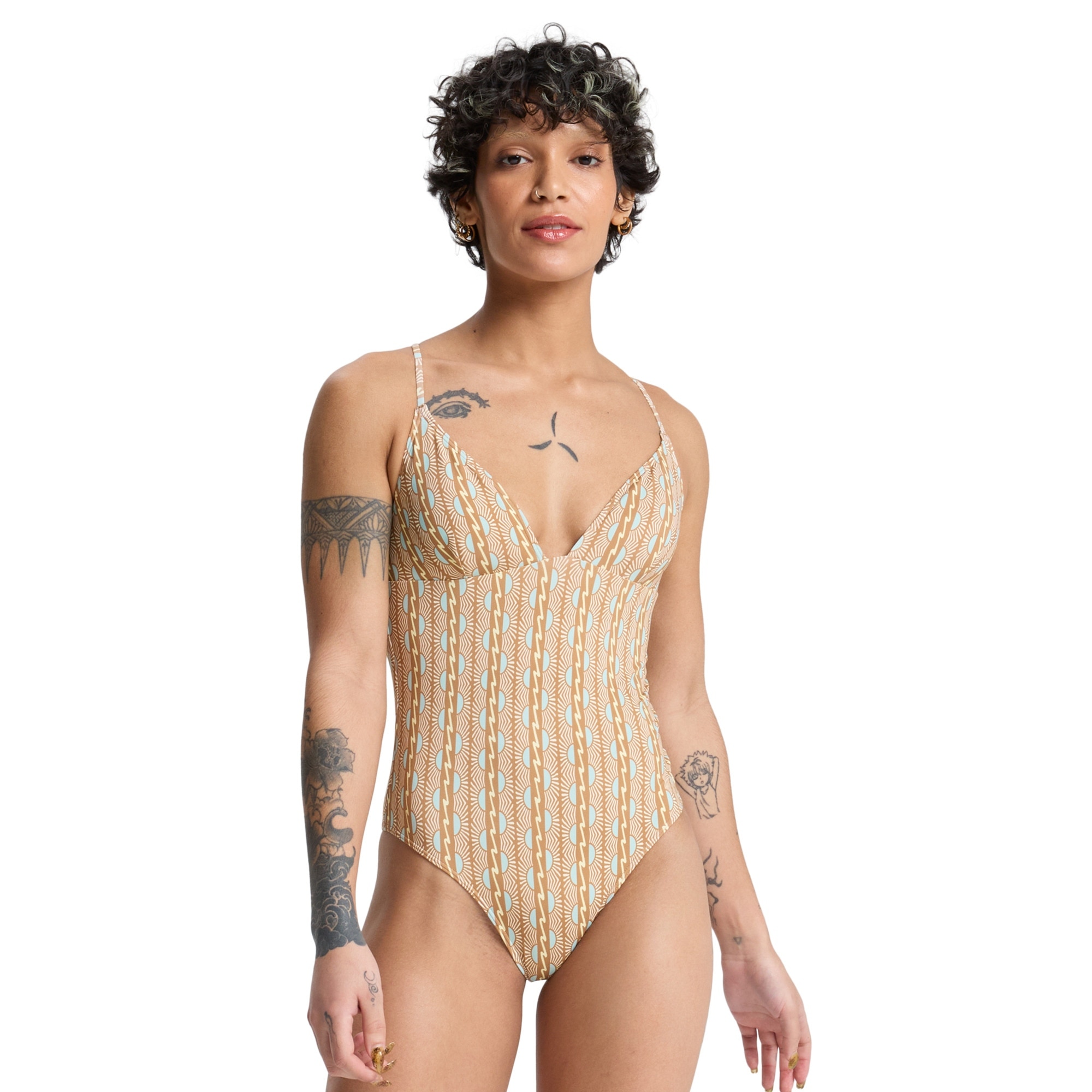 Bañador de mujer Aiton Quiksilver - Marrón Marrón-1