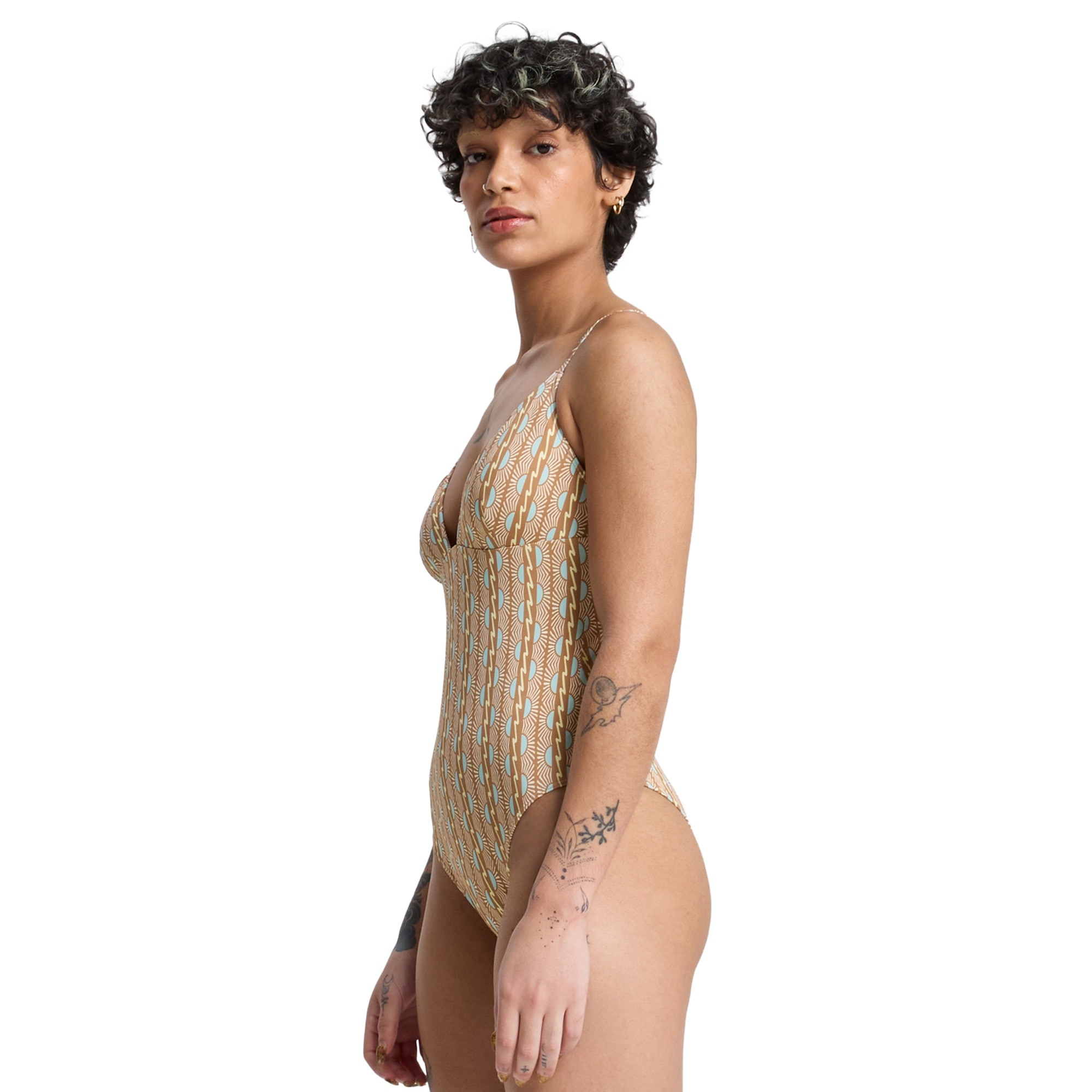 Bañador de mujer Aiton Quiksilver - Marrón Marrón-3