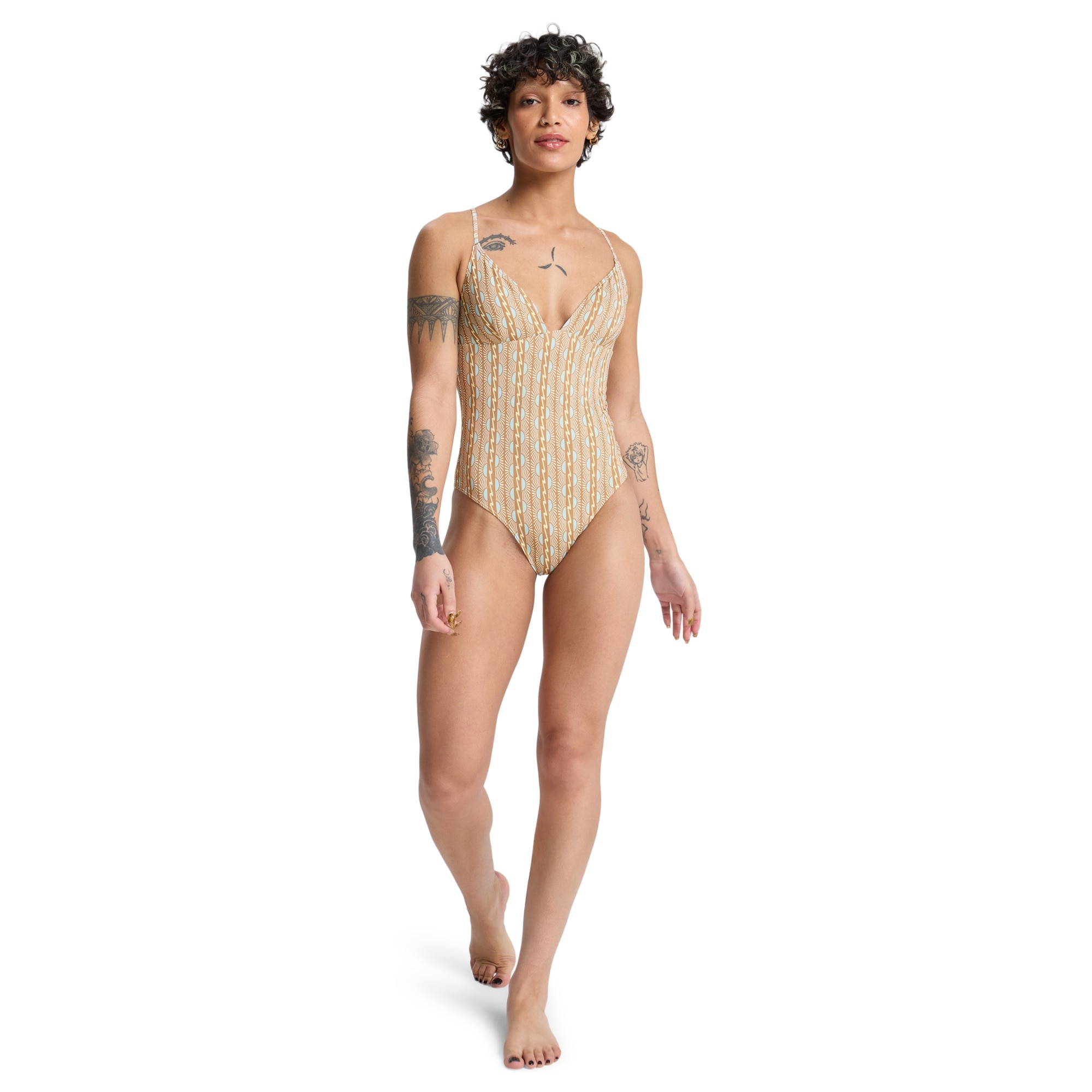 Bañador de mujer Aiton Quiksilver - Marrón Marrón-5