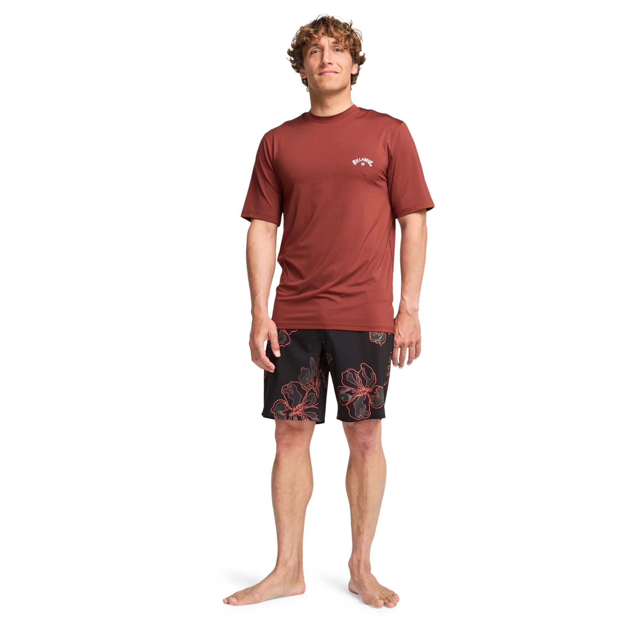 Imagen 3 de Camiseta surf con manga corta UPF 50 para hombre Arch Wave Billabong - Rojo Rojo