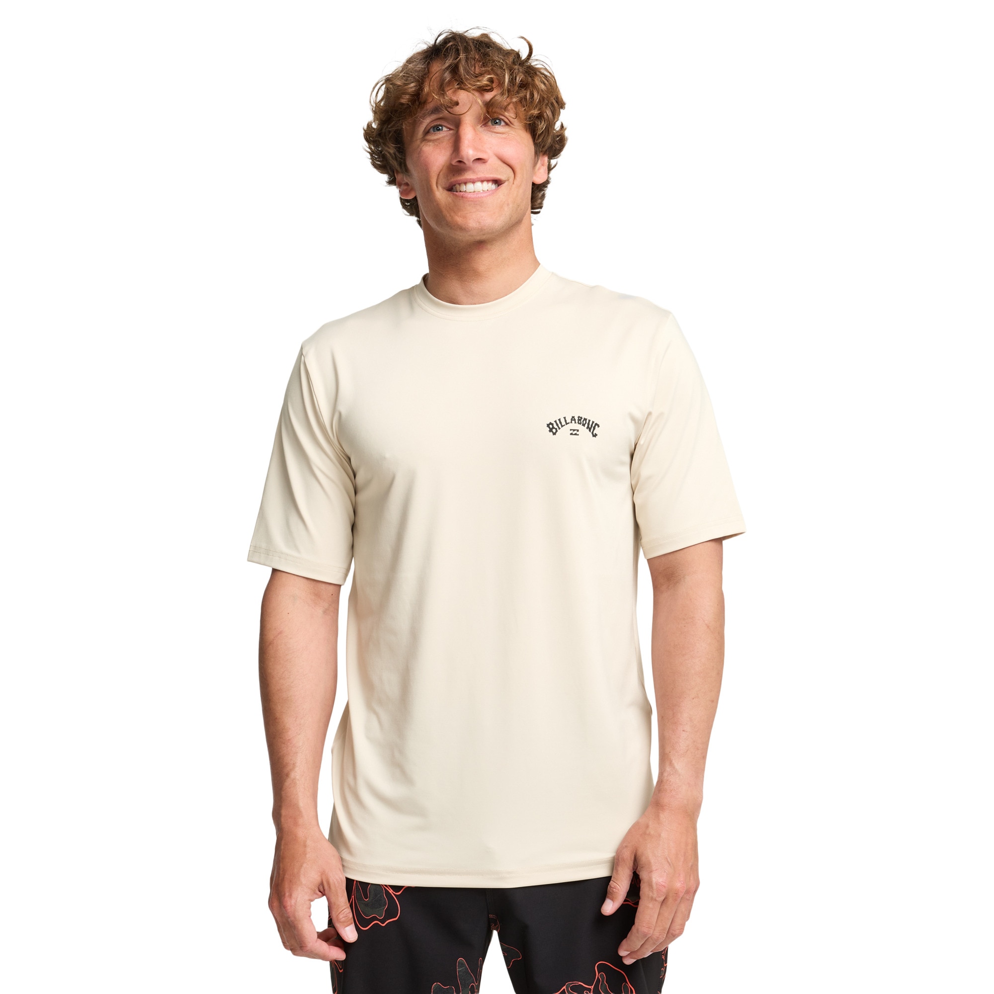 Imagen 1 de Camiseta surf con manga corta UPF 50 para hombre Arch Wave Billabong - Beige Beige