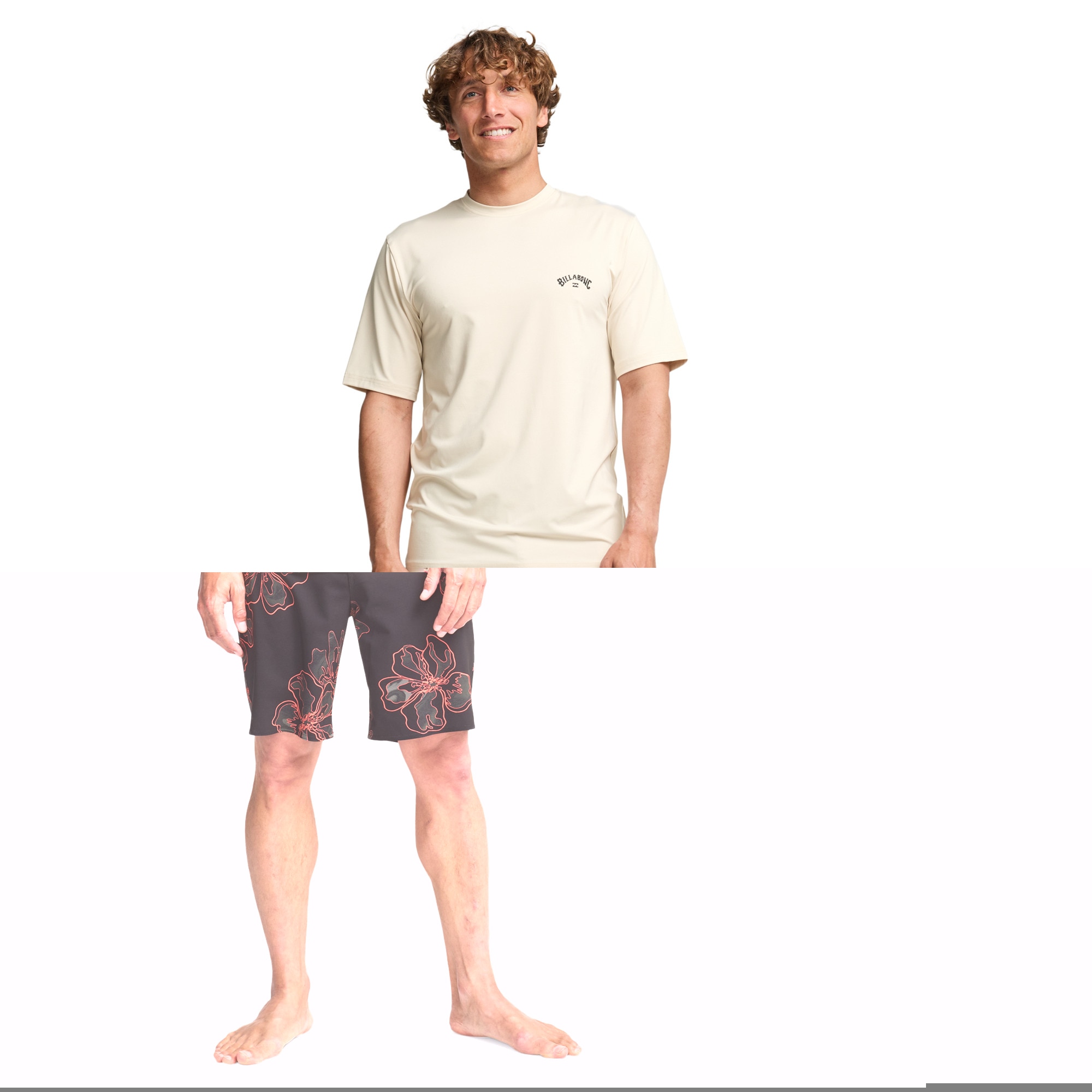 Imagen 3 de Camiseta surf con manga corta UPF 50 para hombre Arch Wave Billabong - Beige Beige