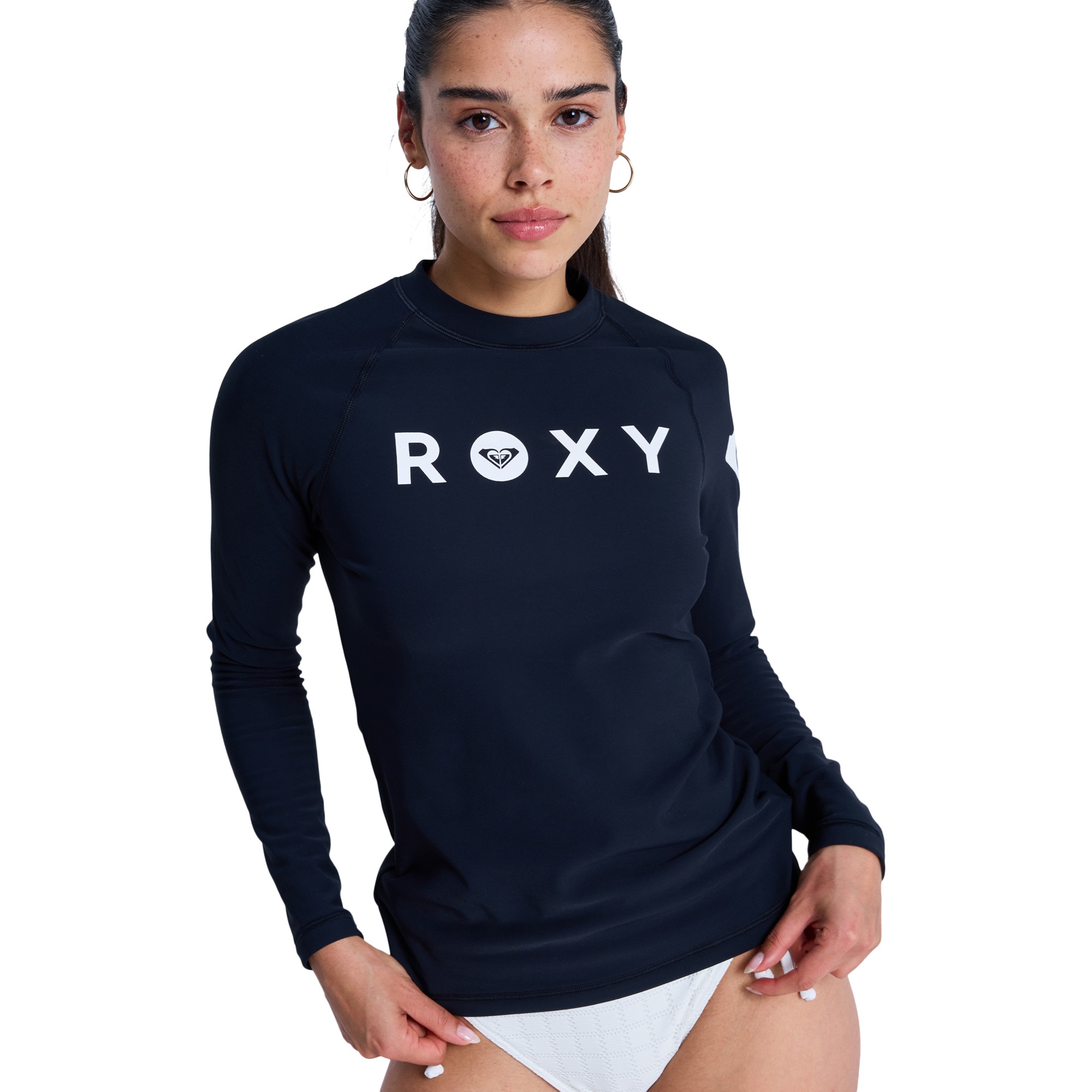 Roxy Licra de surf de mujer Essentials Heater Negro