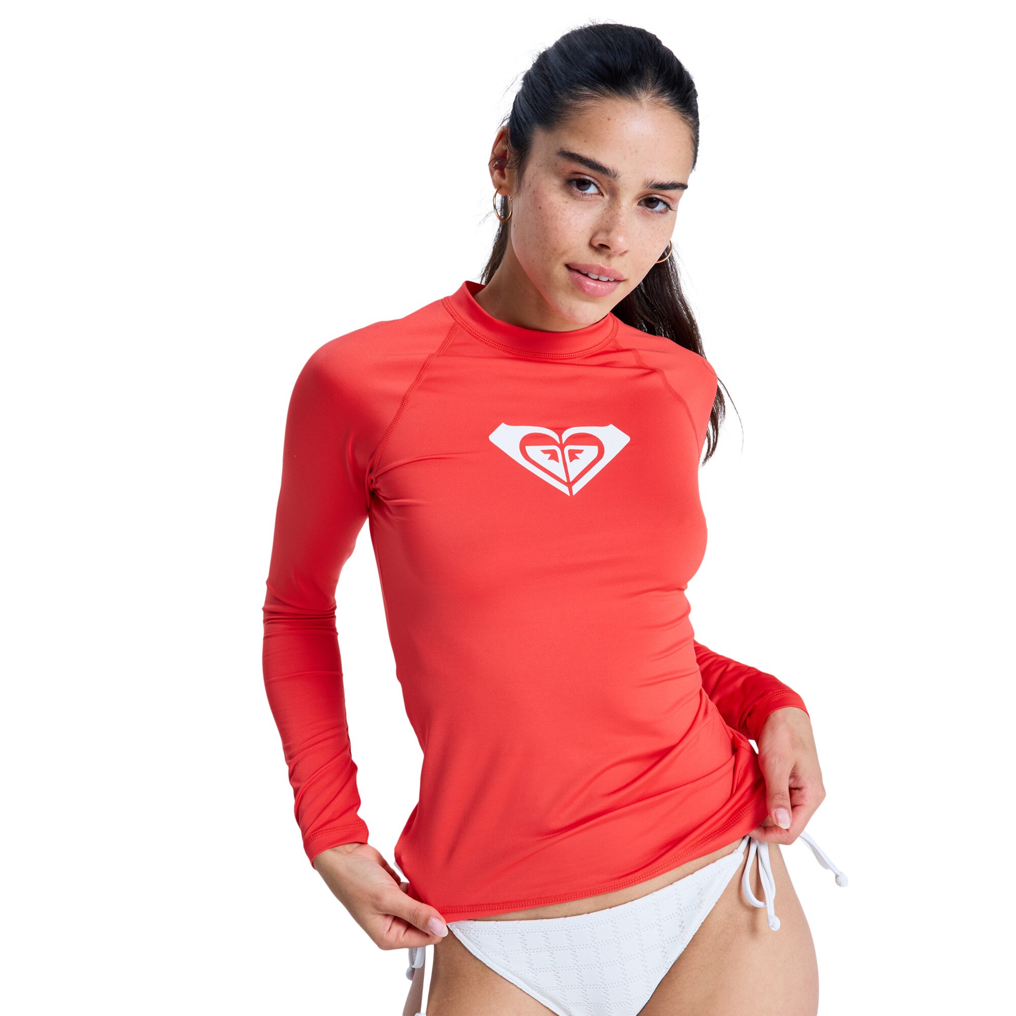 Camiseta de surf de mujer Whole Hearted Roxy - Rojo Rojo-1