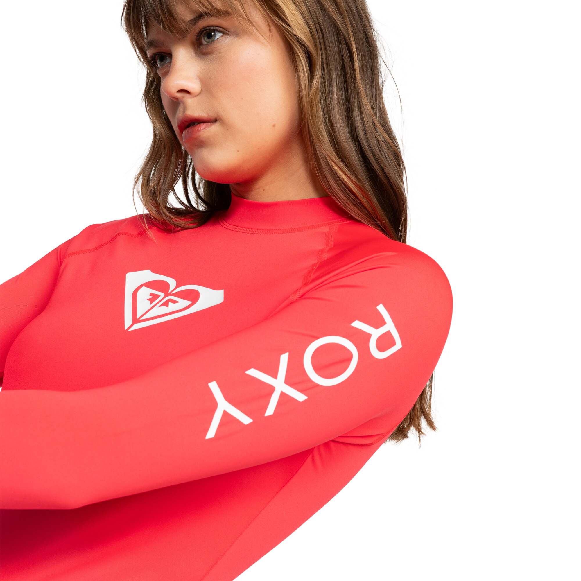 Camiseta de surf de mujer Whole Hearted Roxy - Rojo Rojo-4