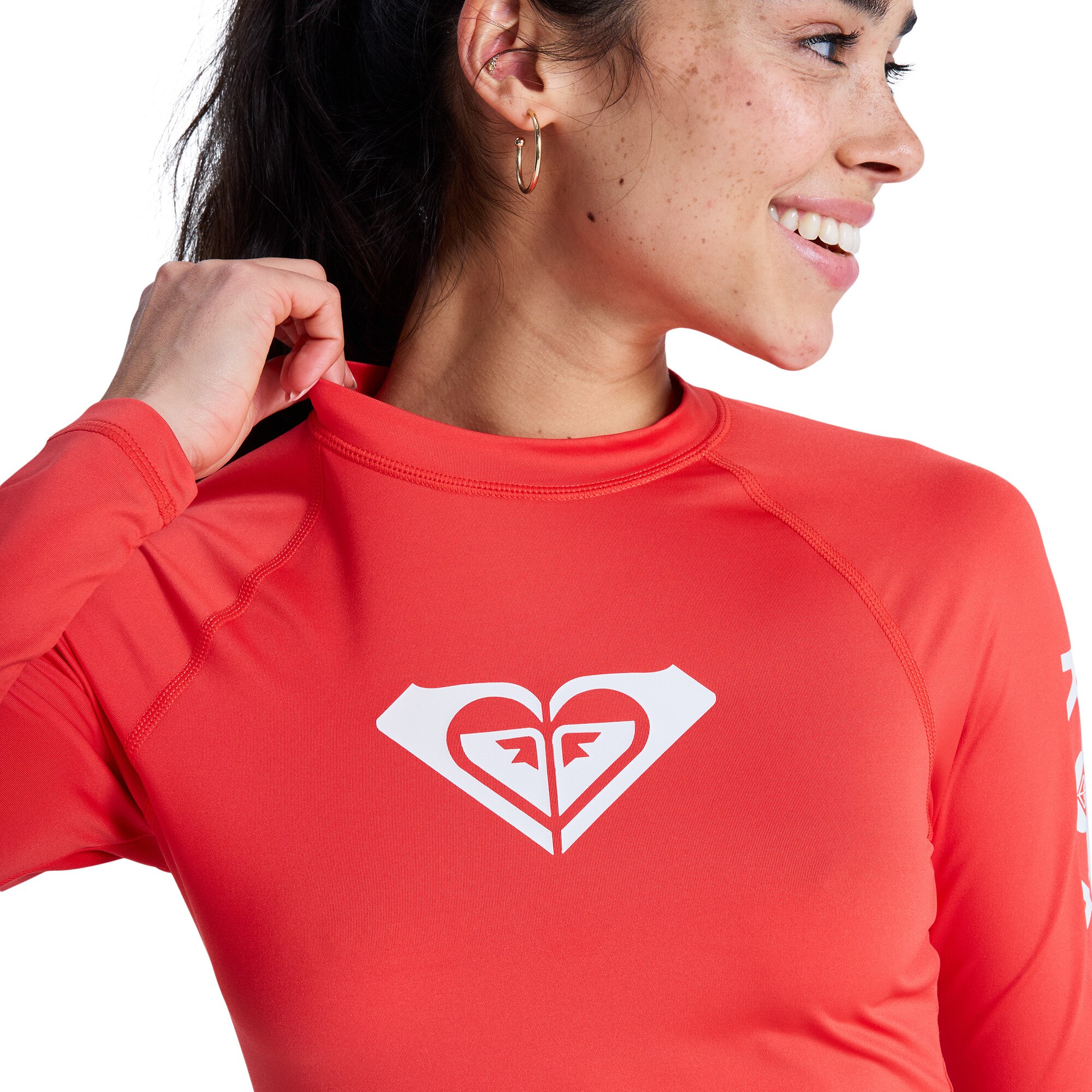 Camiseta de surf de mujer Whole Hearted Roxy - Rojo Rojo-6