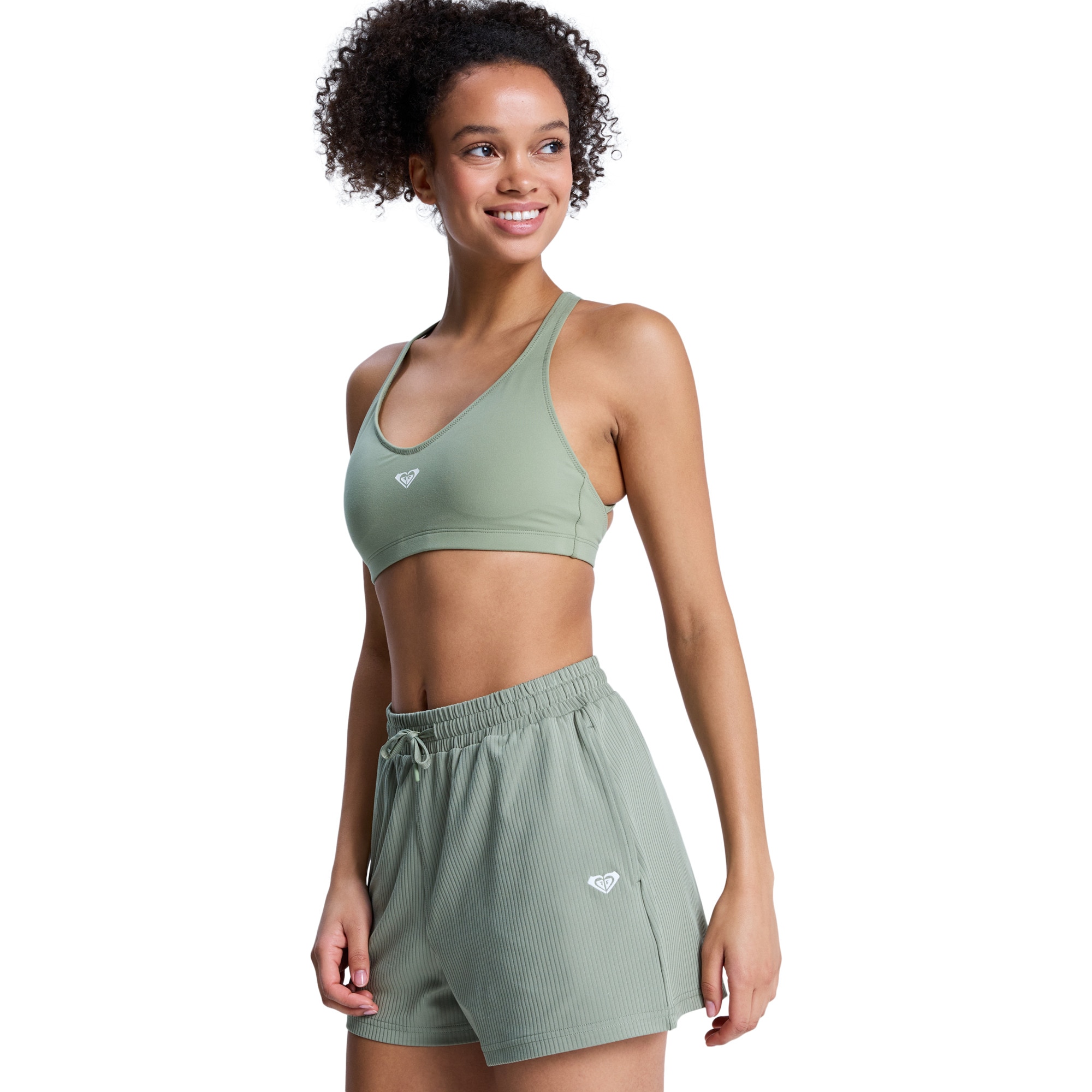 Top Deportivo de mujer Heart Into It Roxy - Verde Oliva Verde Oliva-3