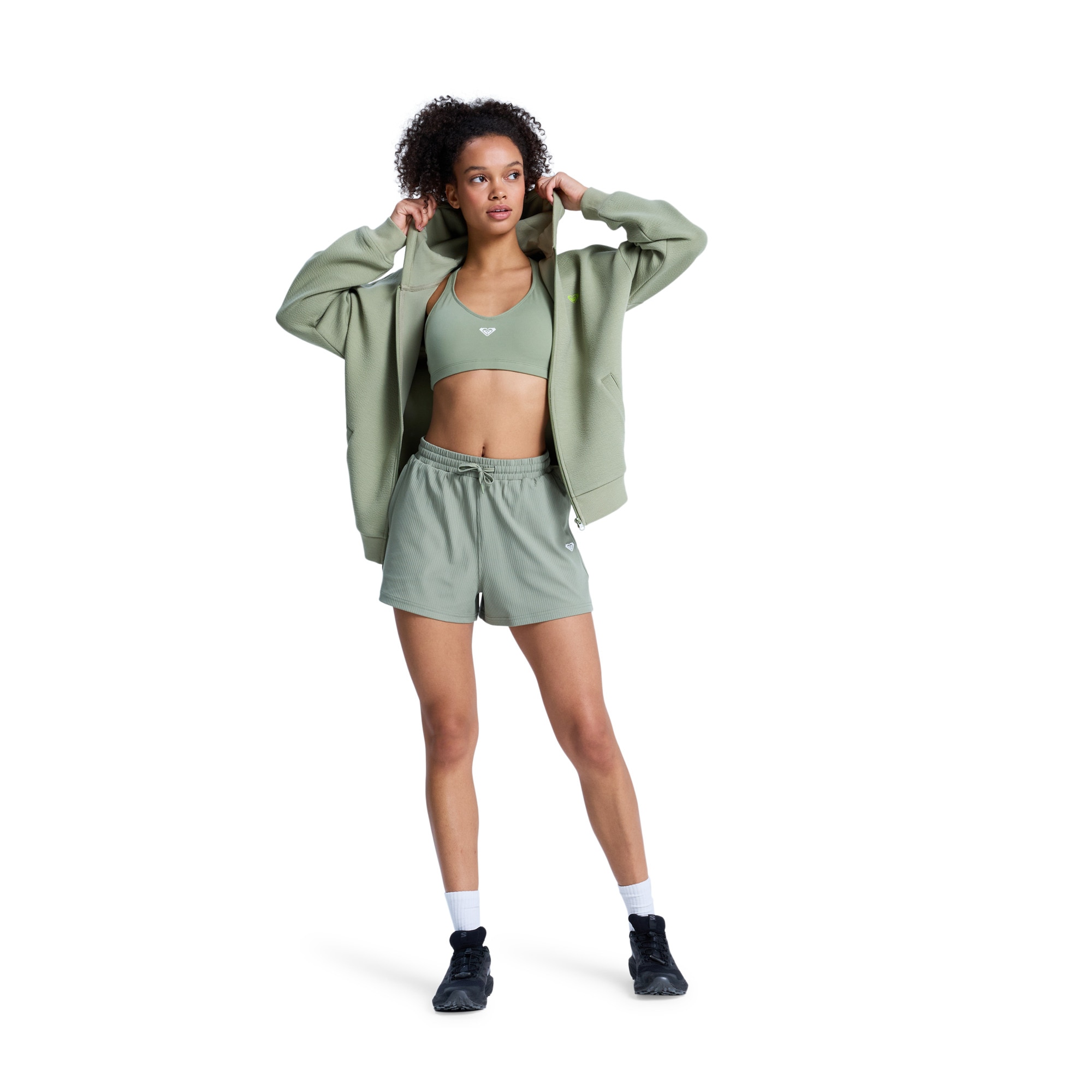 Top Deportivo de mujer Heart Into It Roxy - Verde Oliva Verde Oliva-4