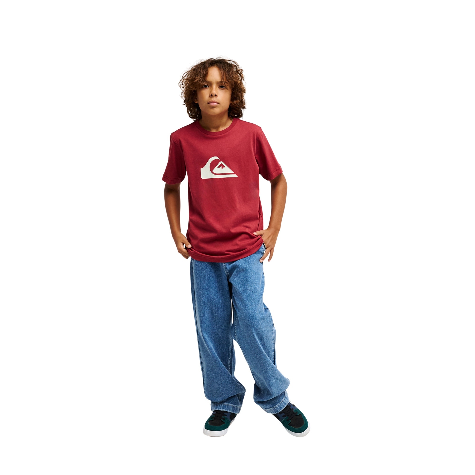 Camiseta de niños Ev Comp Logo Quiksilver - Rojo Rojo-5