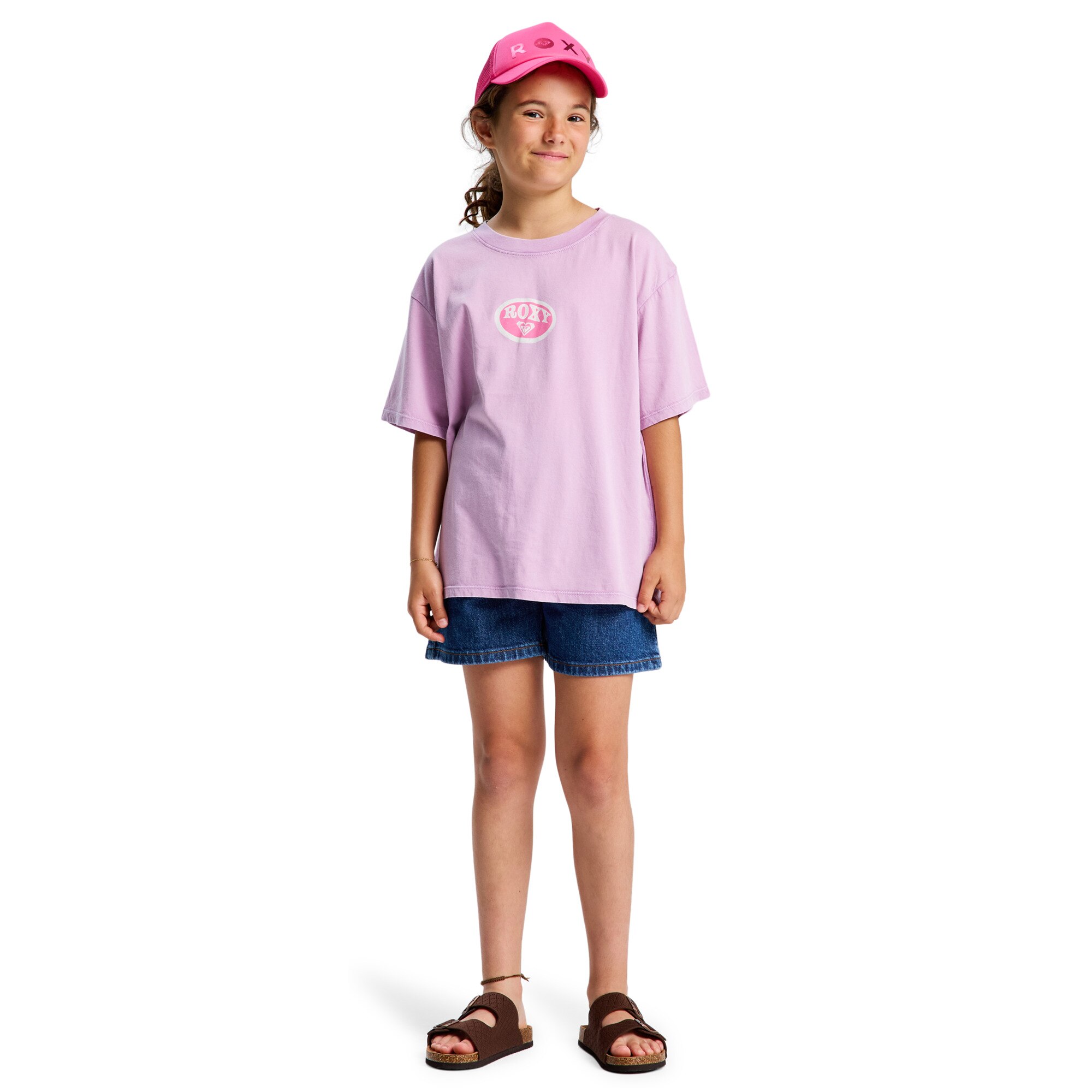 Camiseta de niños Eveoversize Washed Roxy - Morado Morado-4