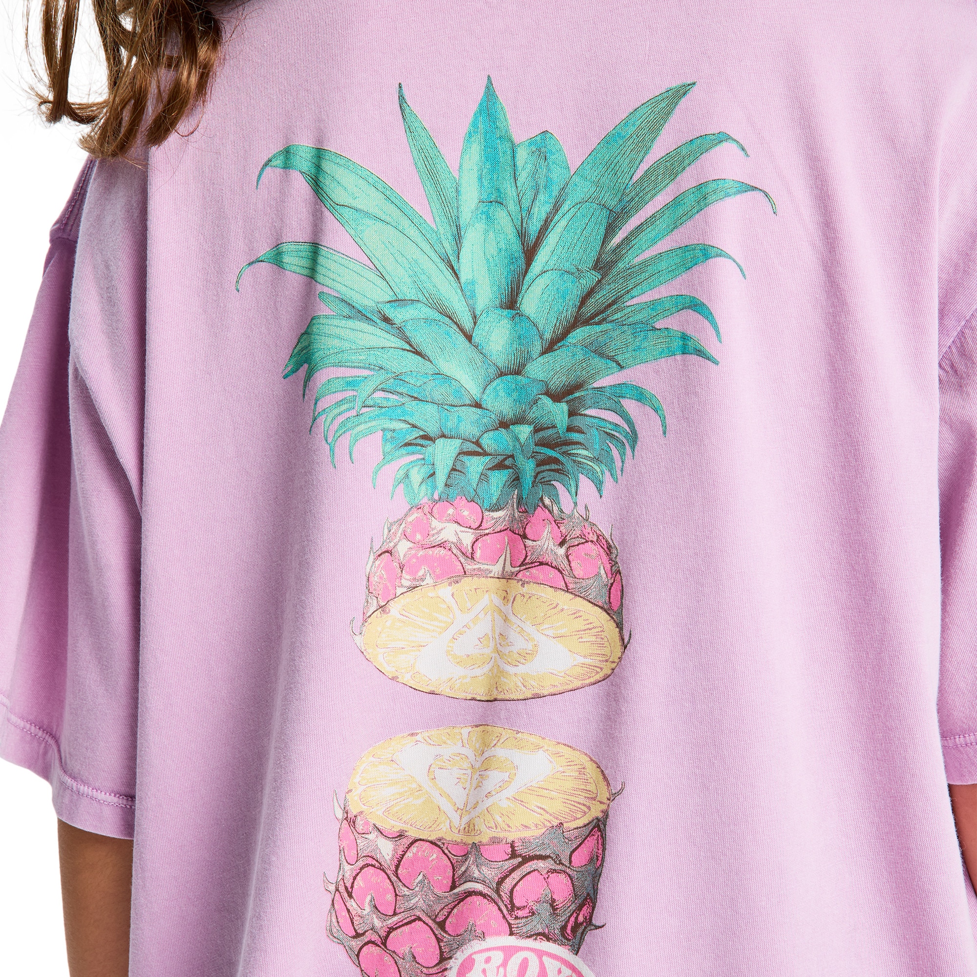 Camiseta de niños Eveoversize Washed Roxy - Morado Morado-5