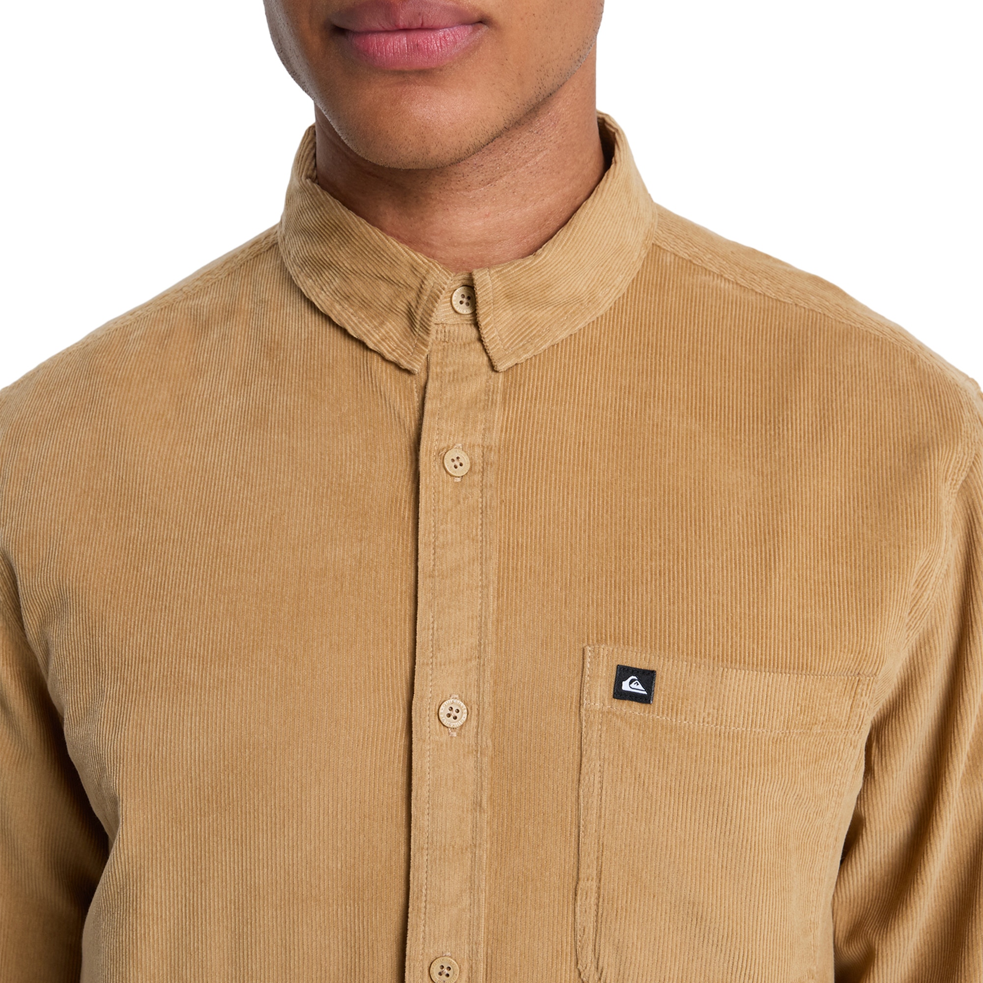 Camisa de hombre Smoke Trail Cord Quiksilver - Verde Oliva Verde Oliva-4