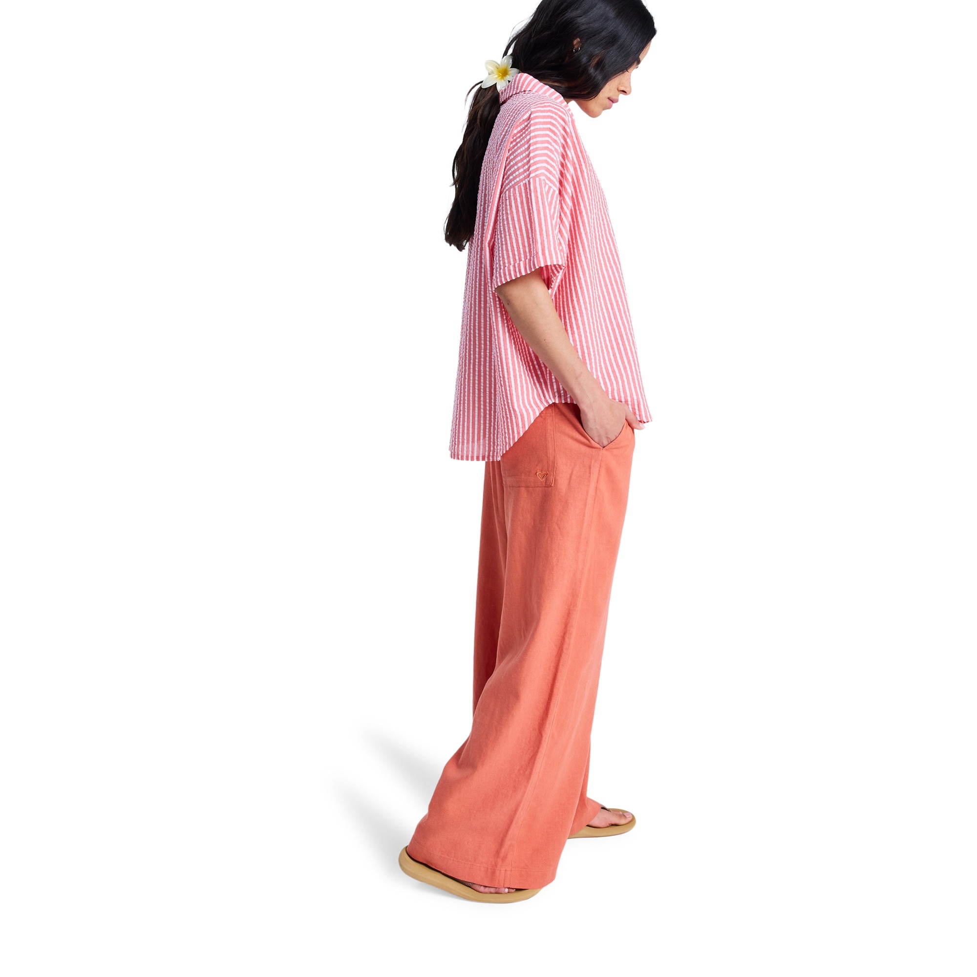 Imagen 3 de Pantalón de mujer Lekeitio Break Mid Roxy - Rosa Rosa