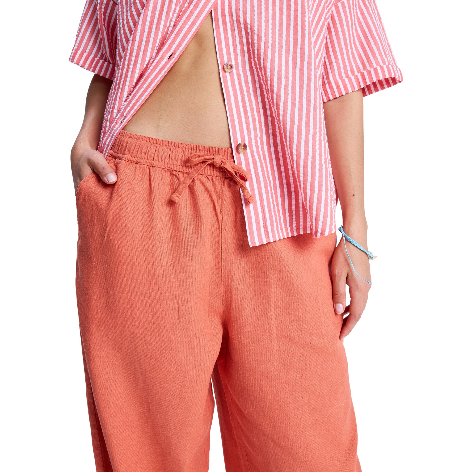 Imagen 4 de Pantalón de mujer Lekeitio Break Mid Roxy - Rosa Rosa