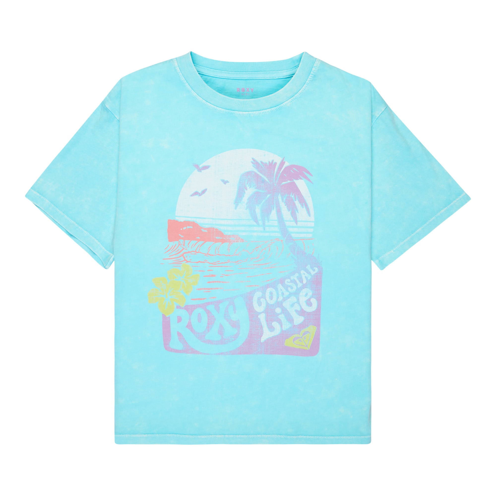 Camiseta de niños Eveoversize Washed Roxy - Azul claro Azul claro-1