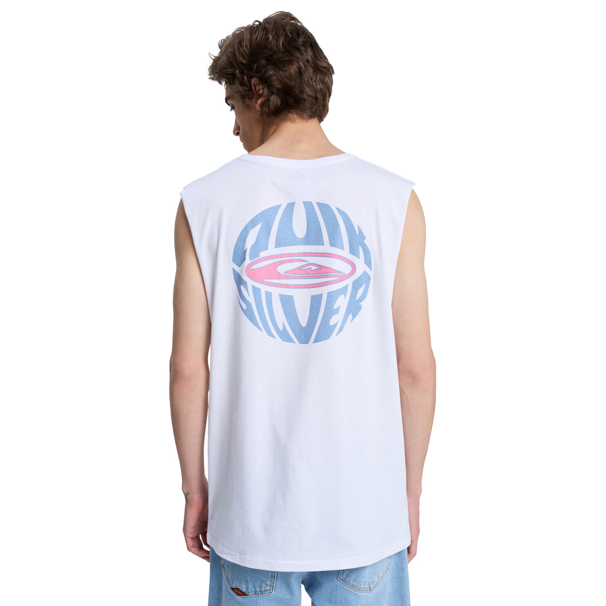Imagen 2 de Camiseta de hombre EV Quikglobe Muscle Quiksilver - Blanco Blanco