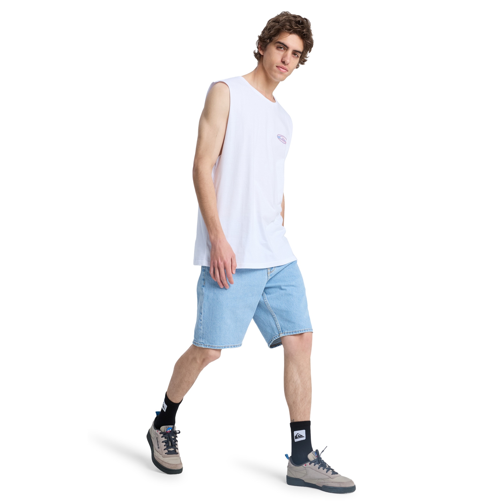 Imagen 5 de Camiseta de hombre EV Quikglobe Muscle Quiksilver - Blanco Blanco