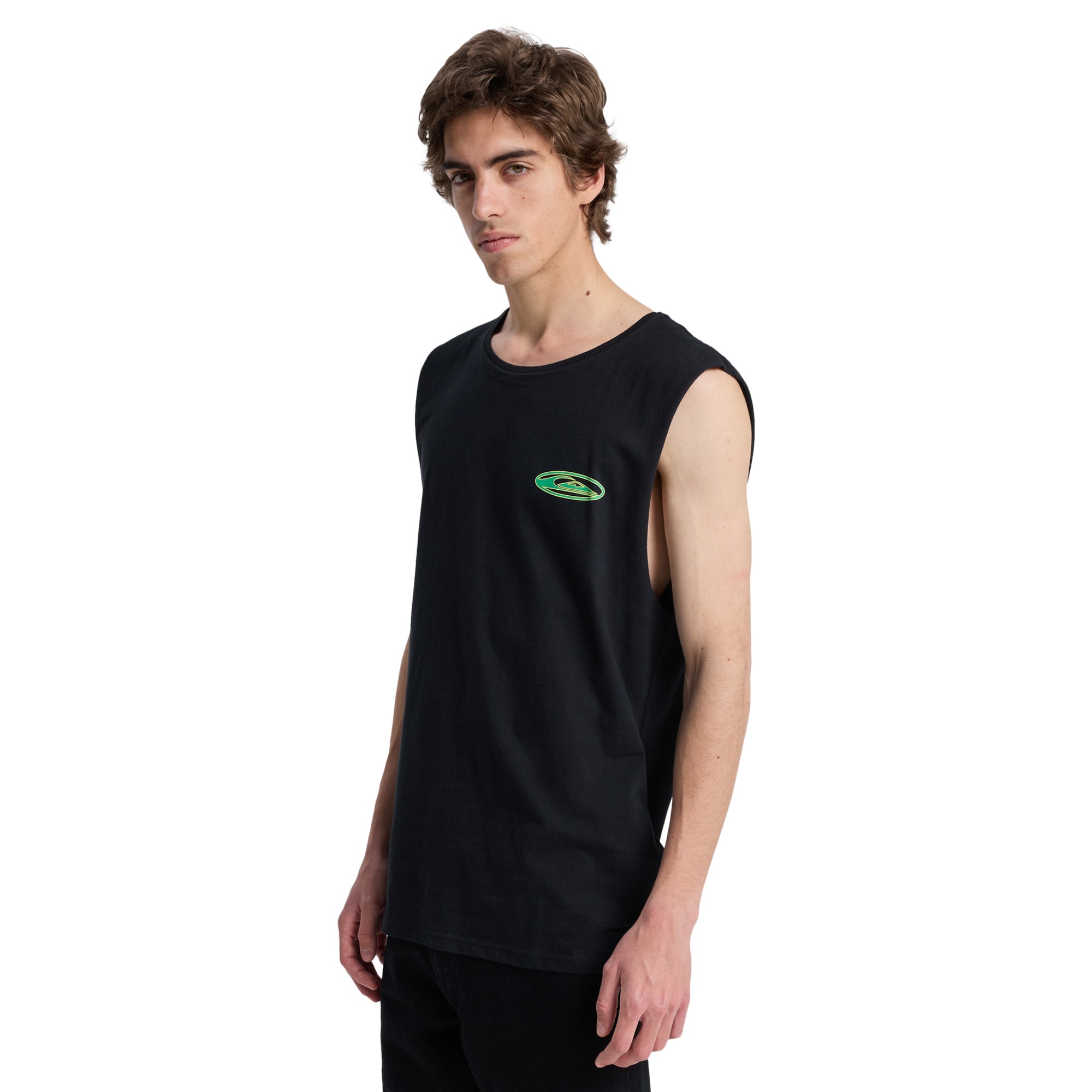 Imagen 3 de Camiseta de hombre EV Quikglobe Muscle Quiksilver - Negro Negro
