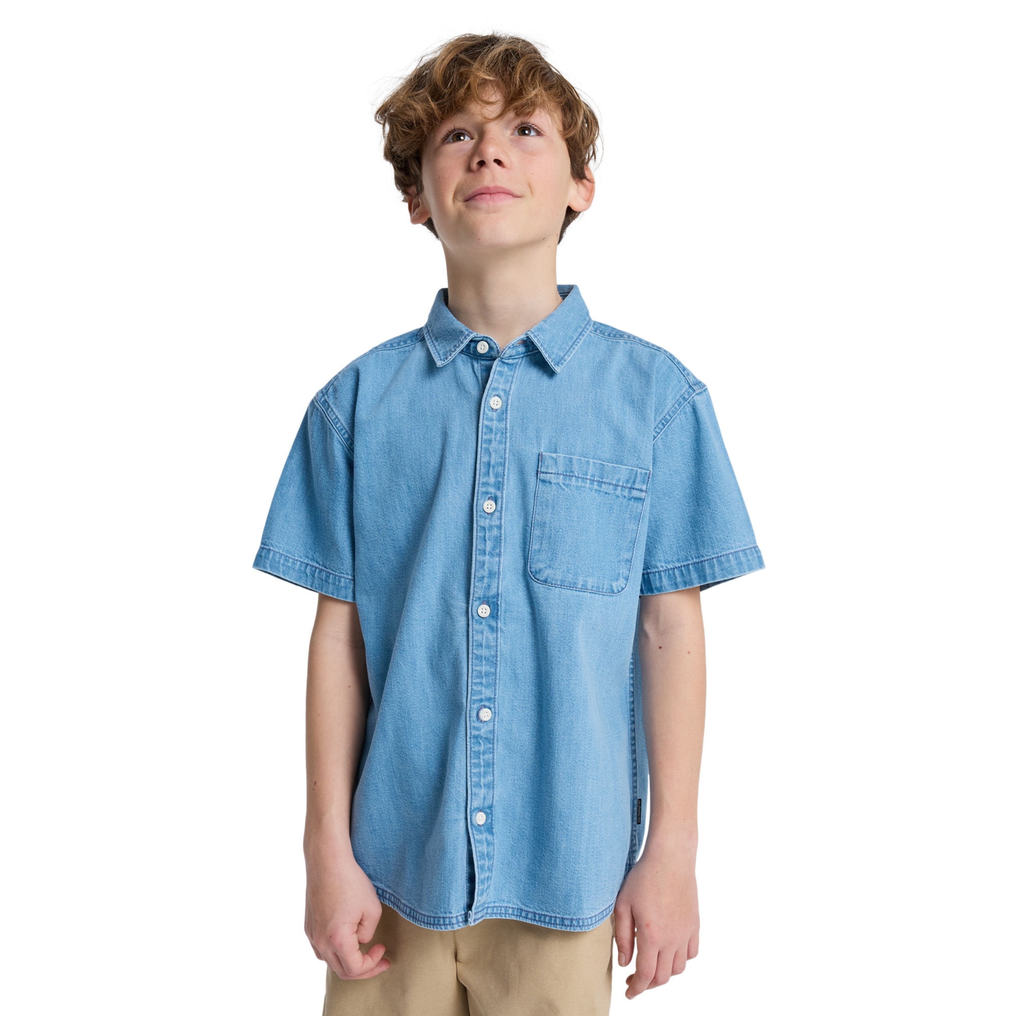 Camisa de niños Carrigan Quiksilver - Gris Gris-1
