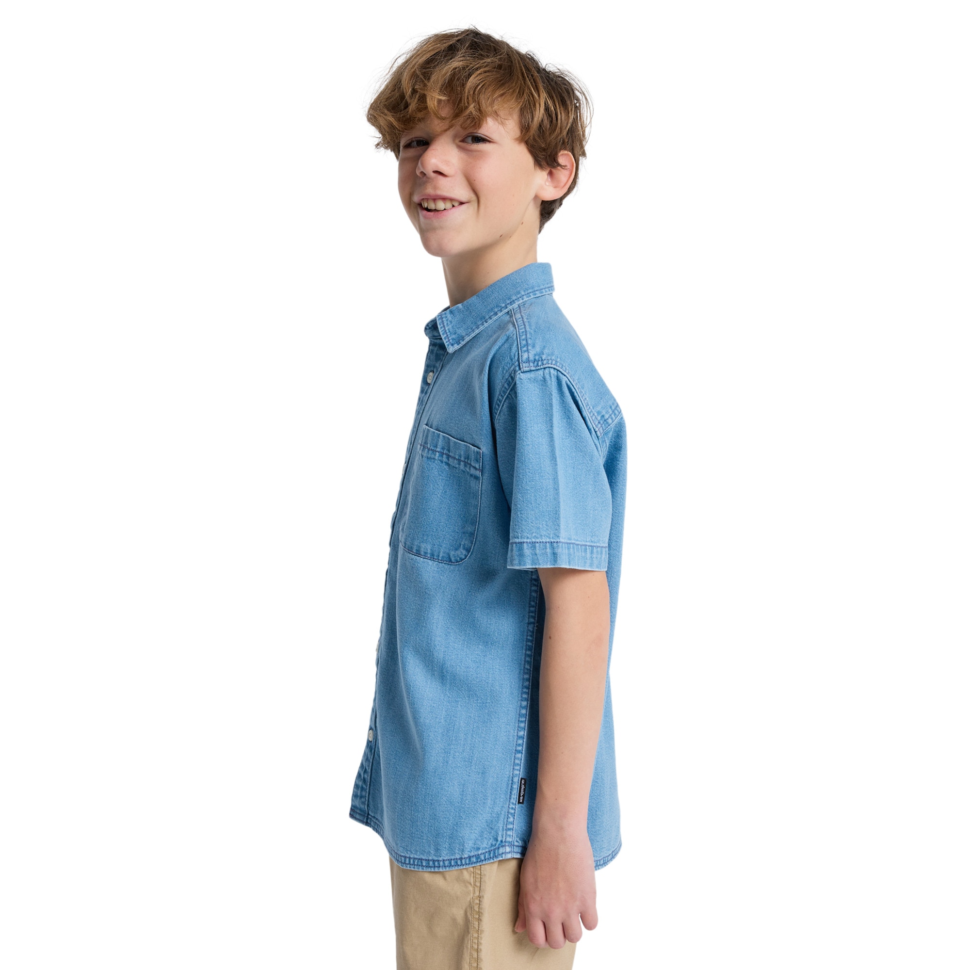 Camisa de niños Carrigan Quiksilver - Gris Gris-4