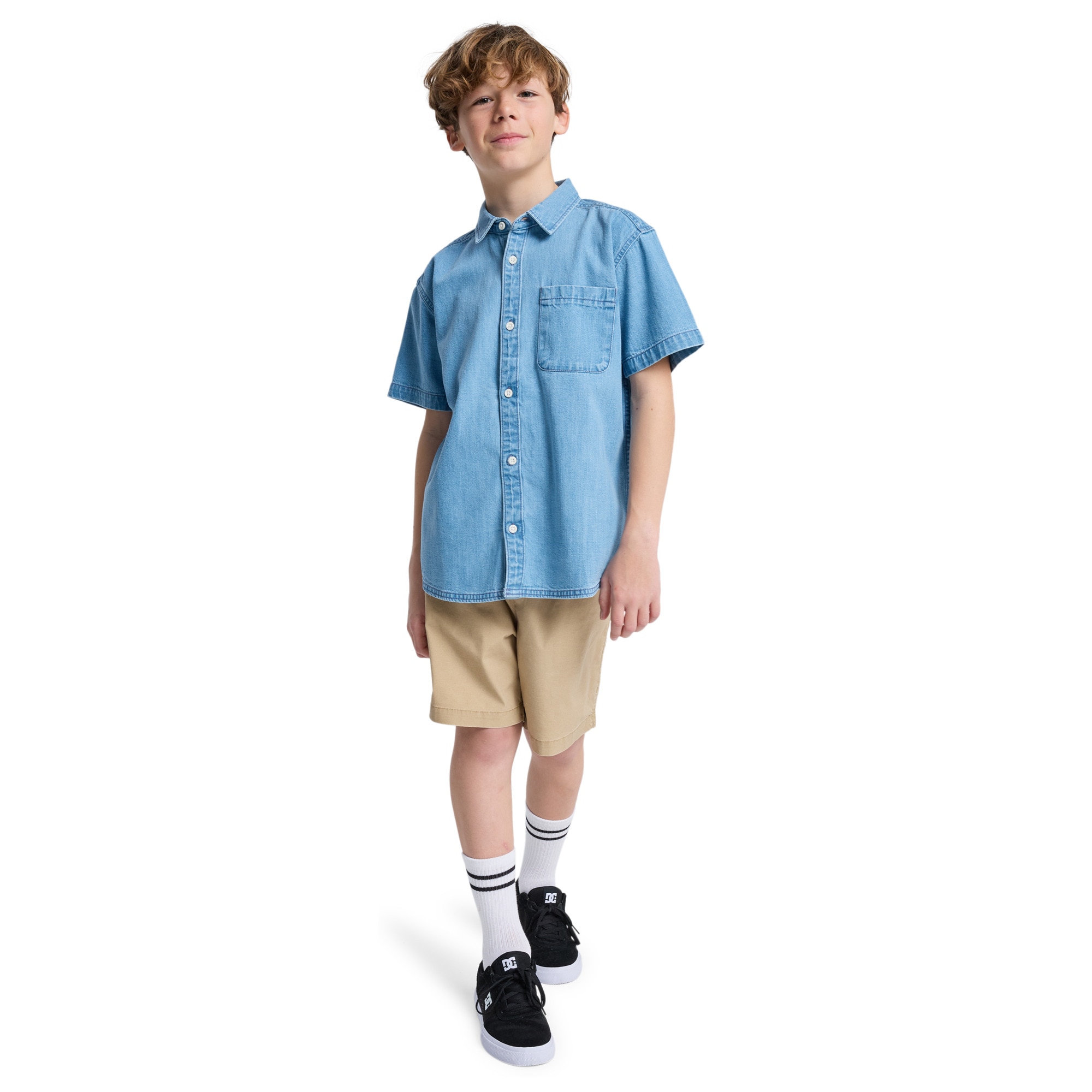 Camisa de niños Carrigan Quiksilver - Gris Gris-5