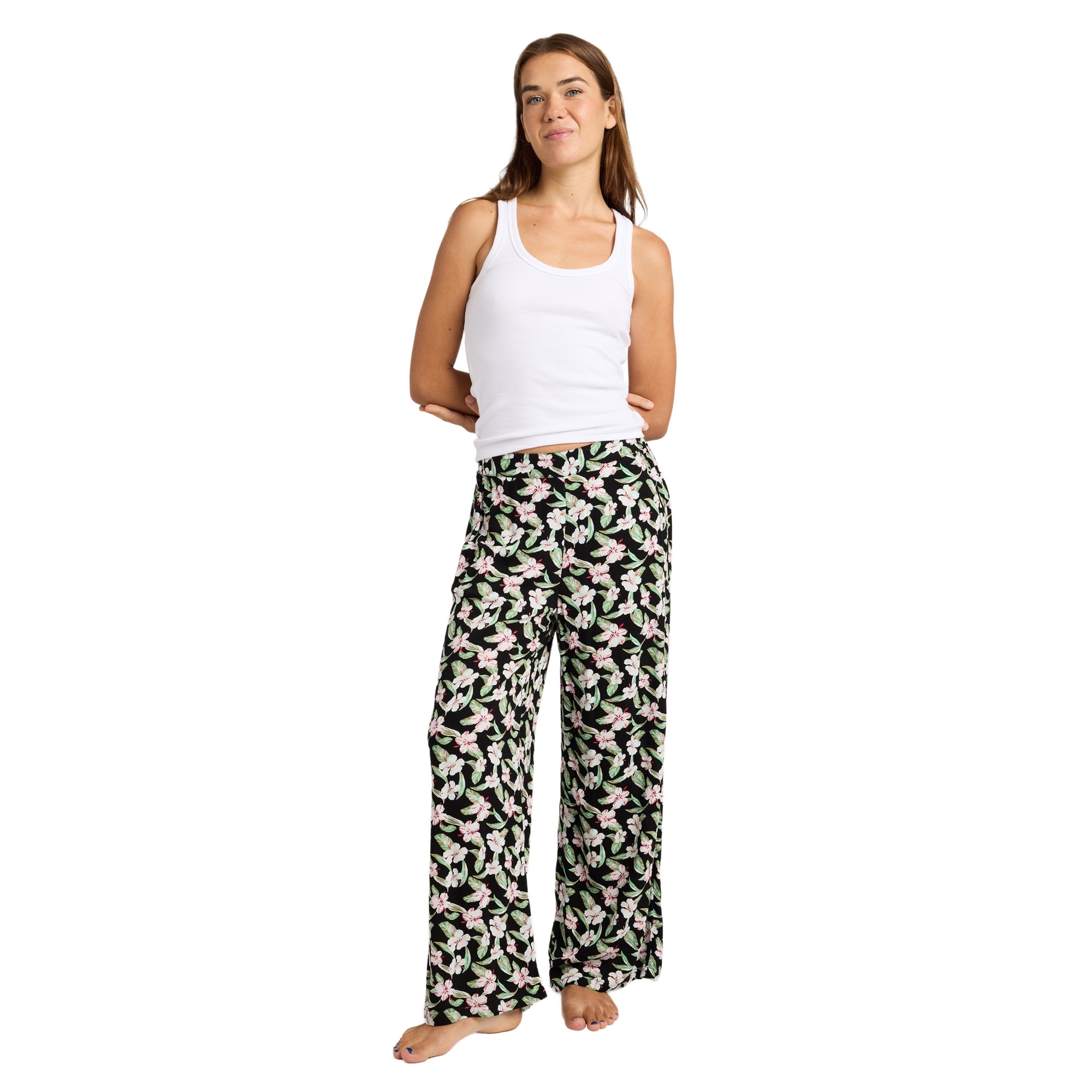 Pantalón de mujer Midnight Avenue Crepe Roxy - Negro Negro-1
