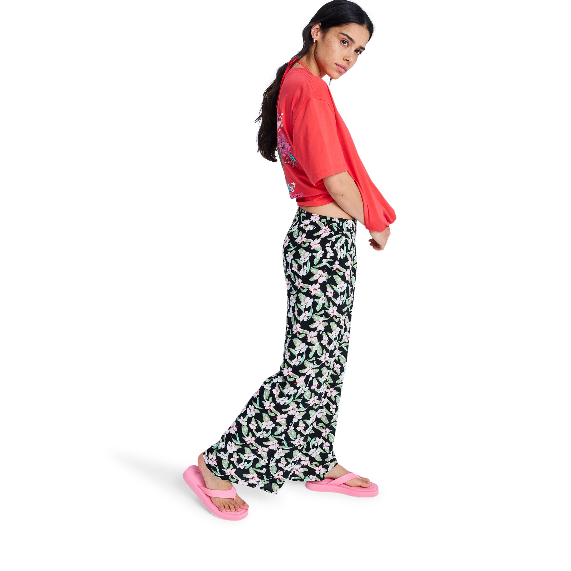 Pantalón de mujer Midnight Avenue Crepe Roxy - Negro Negro-4