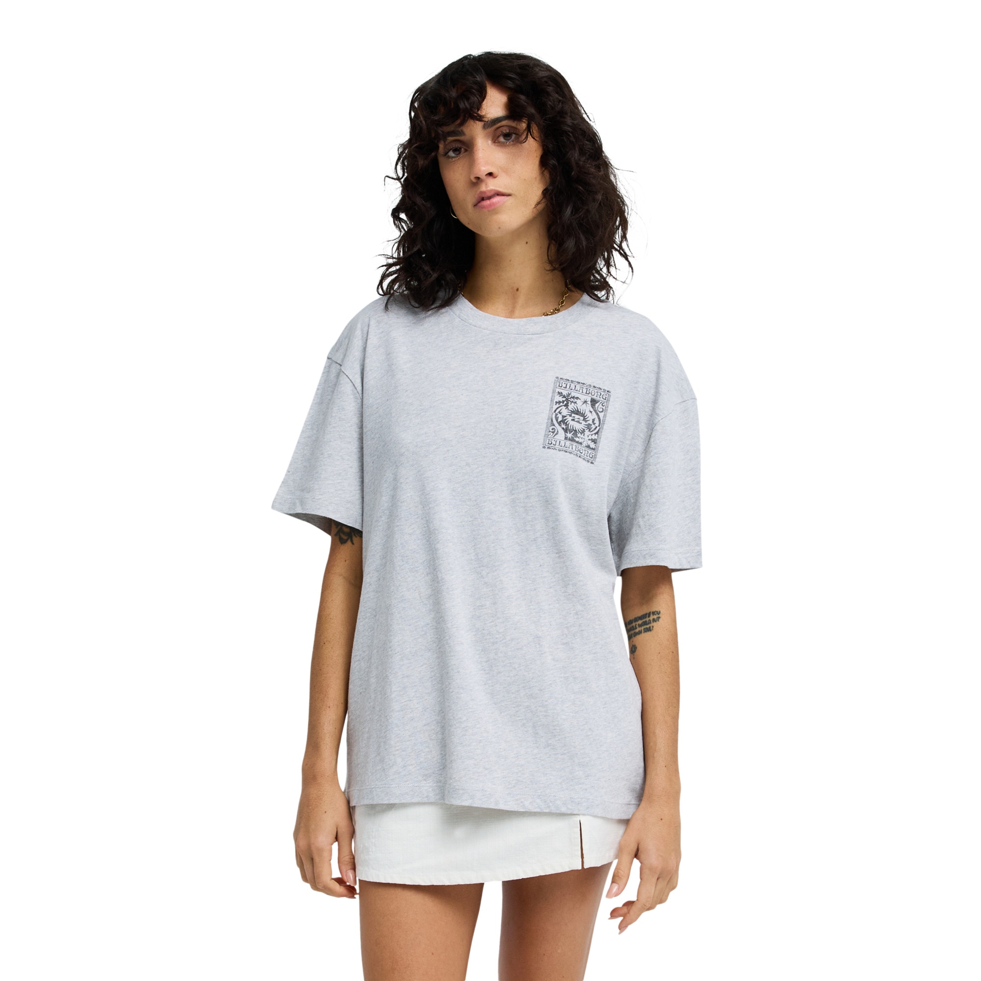 Camiseta de mujer Always Looking Billabong - Gris Gris-1