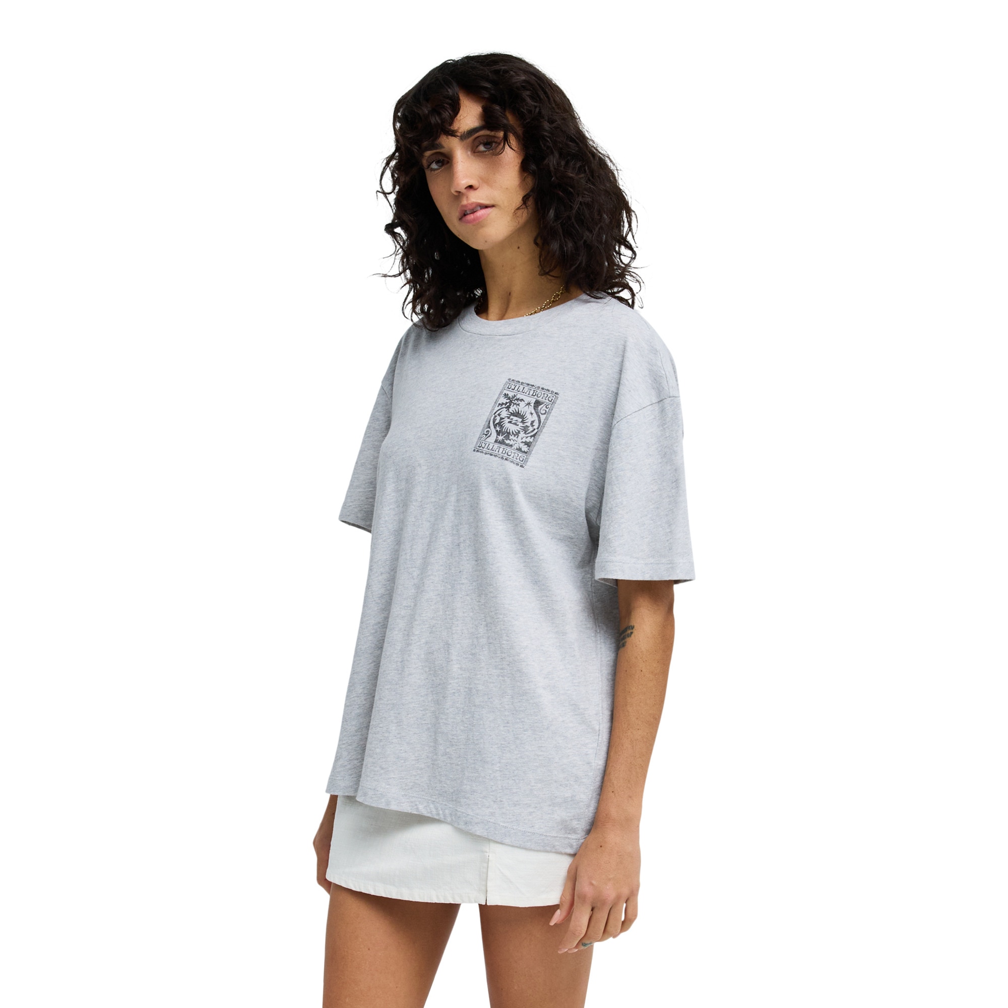 Camiseta de mujer Always Looking Billabong - Gris Gris-4