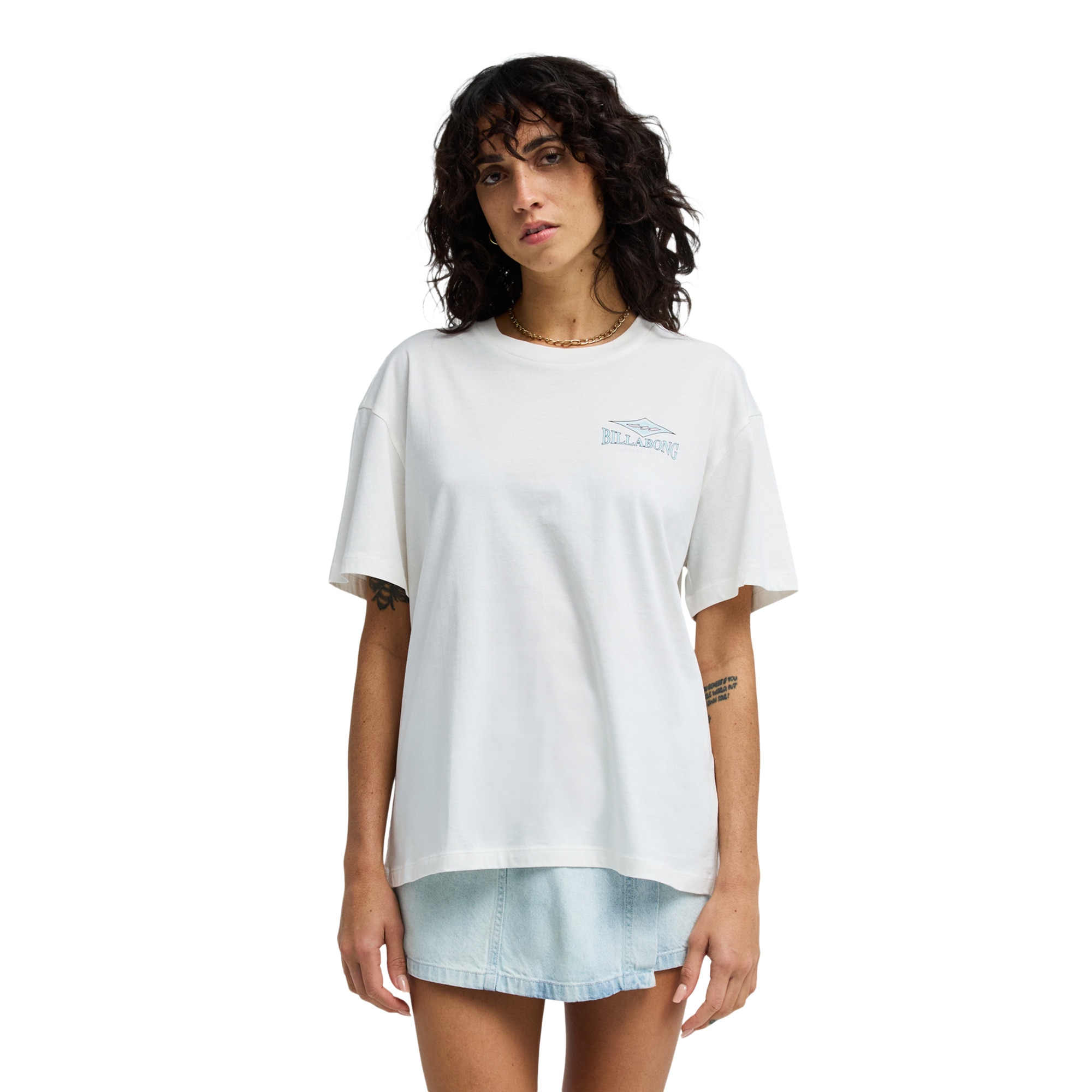 Camiseta de mujer Heritage Baker Billabong - Blanco Blanco-1