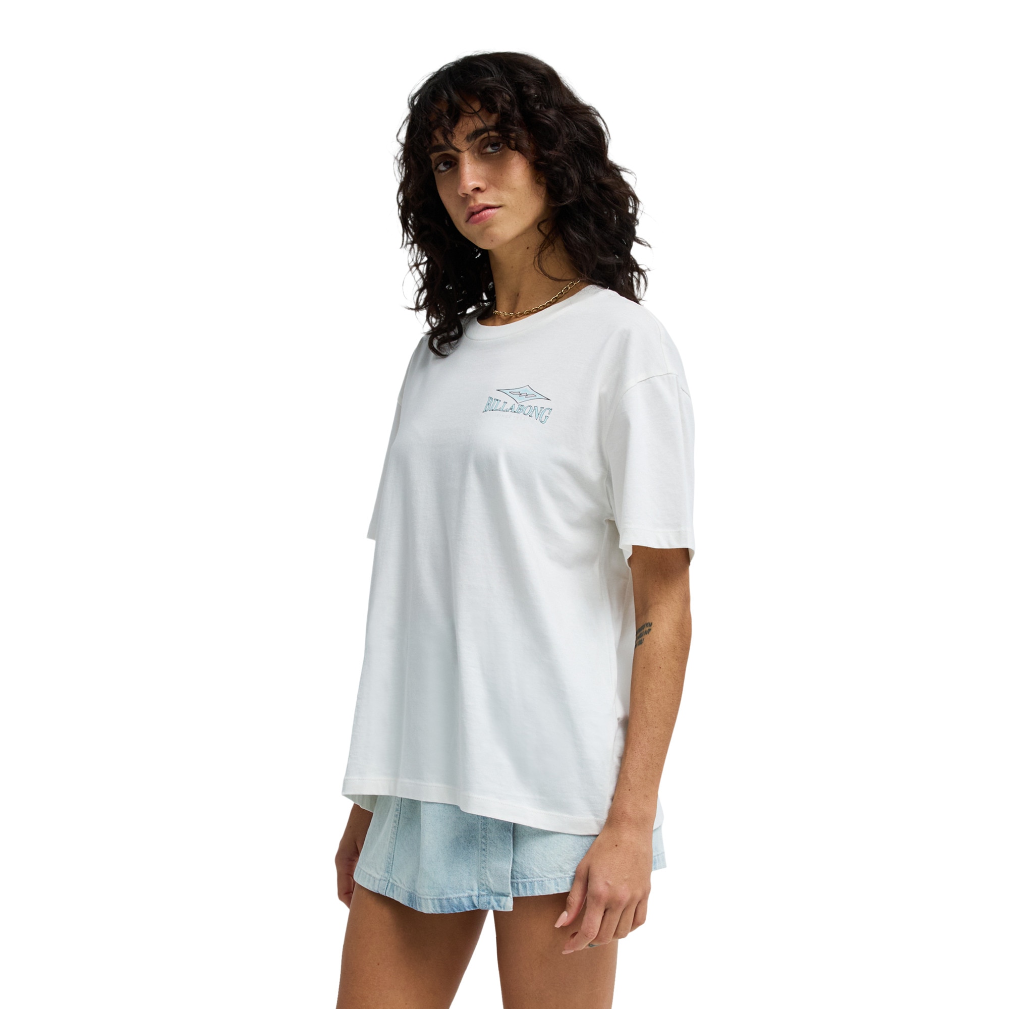 Camiseta de mujer Heritage Baker Billabong - Blanco Blanco-4