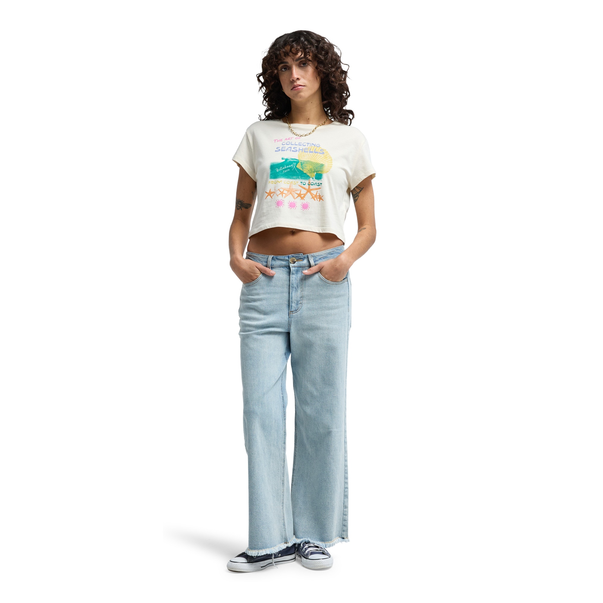 Camiseta de mujer Coastal Adventures Billabong - Blanco Blanco-3