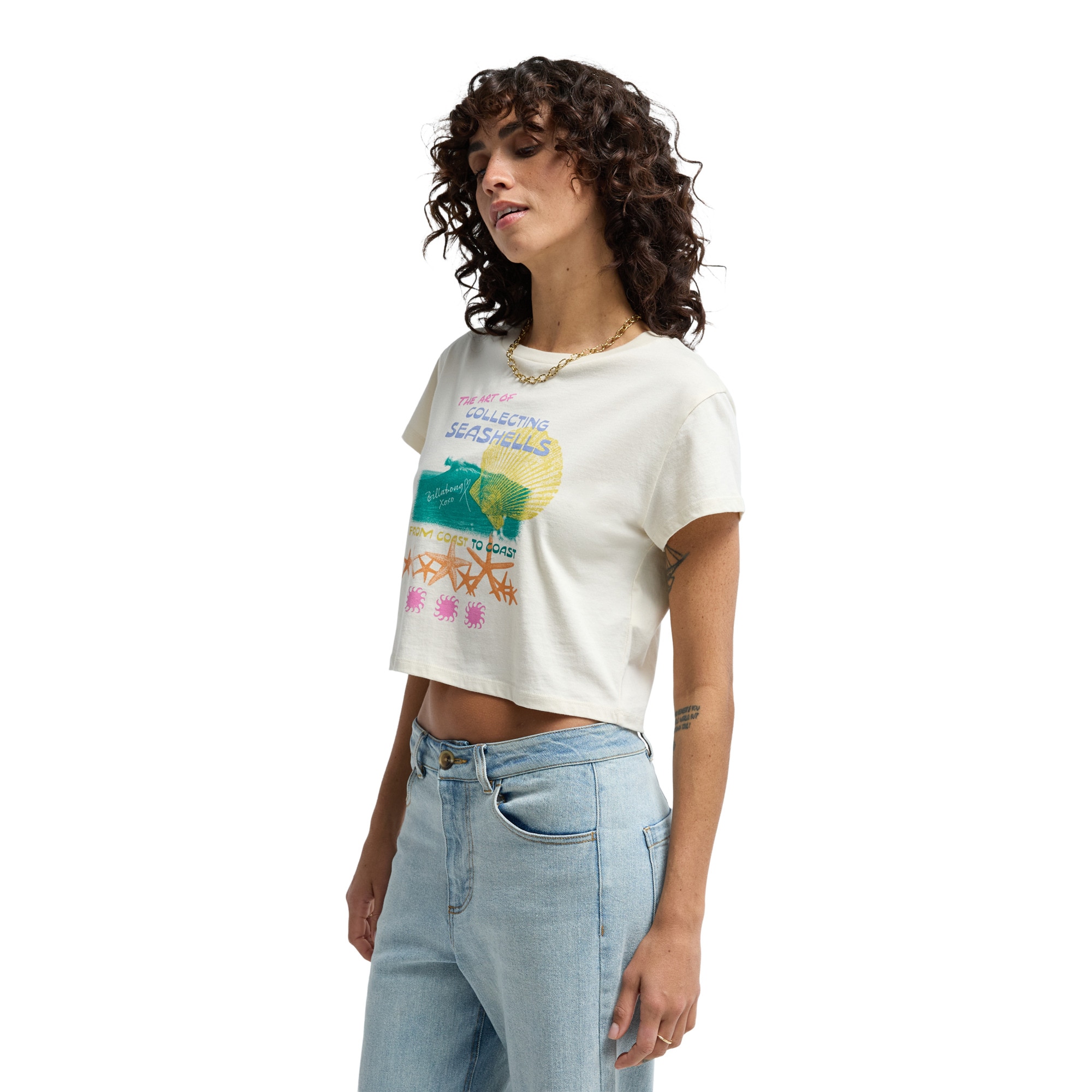 Camiseta de mujer Coastal Adventures Billabong - Blanco Blanco-4