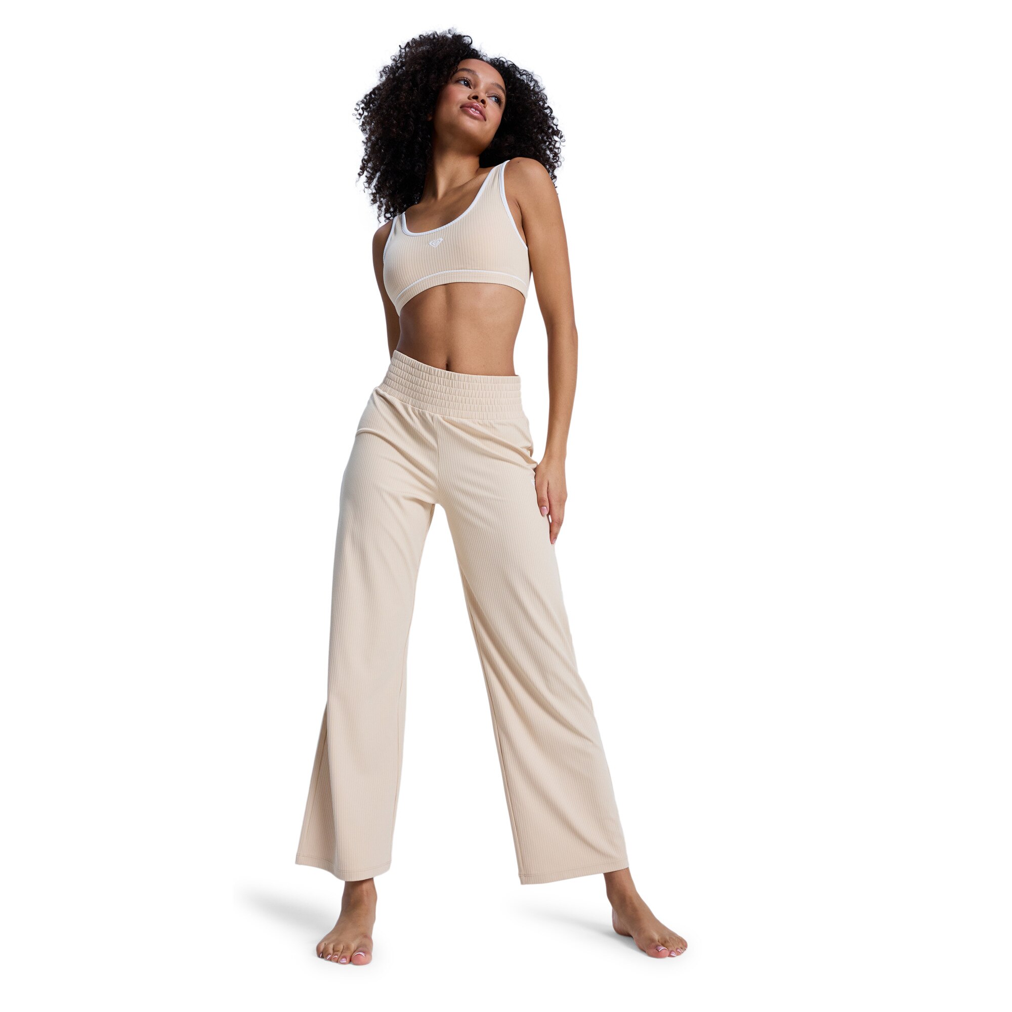 Pantalón de mujer Rise & Vibe Roxy - Beige Beige-5
