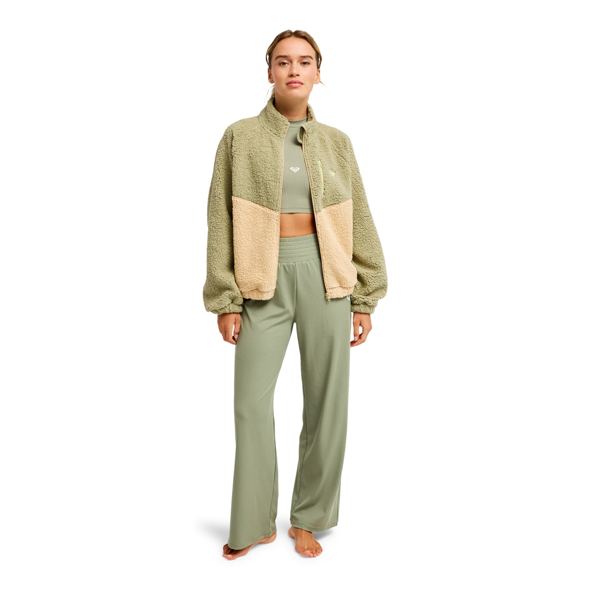 Pantalón de mujer Rise & Vibe Roxy - Verde Oliva Verde Oliva-5