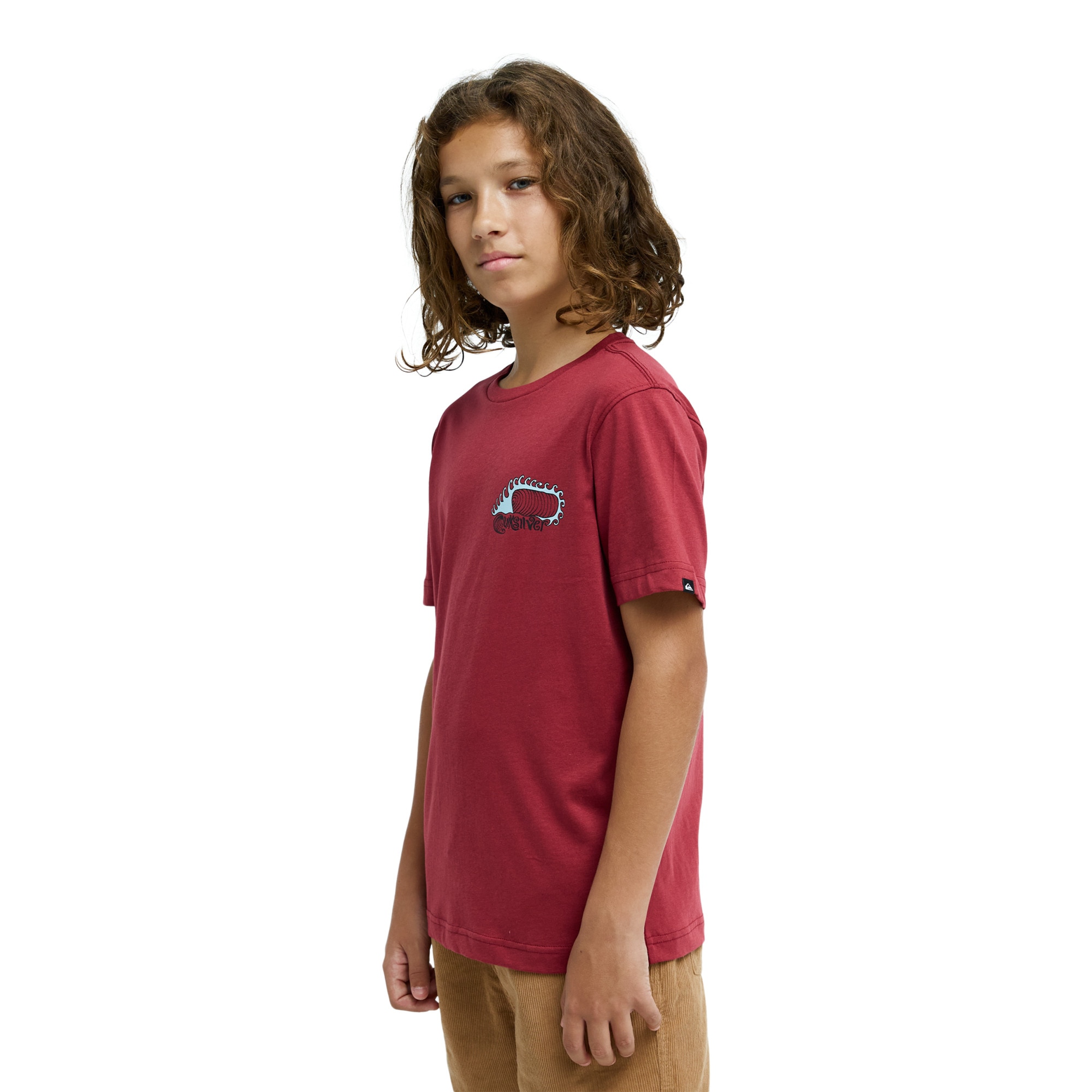 Camiseta de niños Skeleton Ride Quiksilver - Rojo Rojo-3