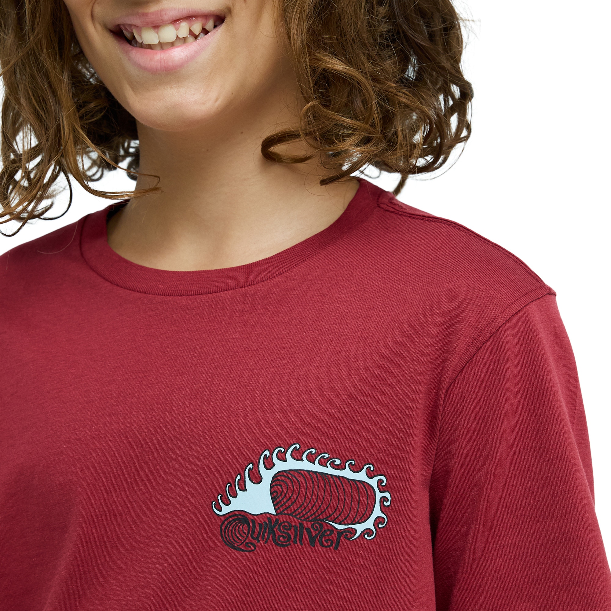 Camiseta de niños Skeleton Ride Quiksilver - Rojo Rojo-4