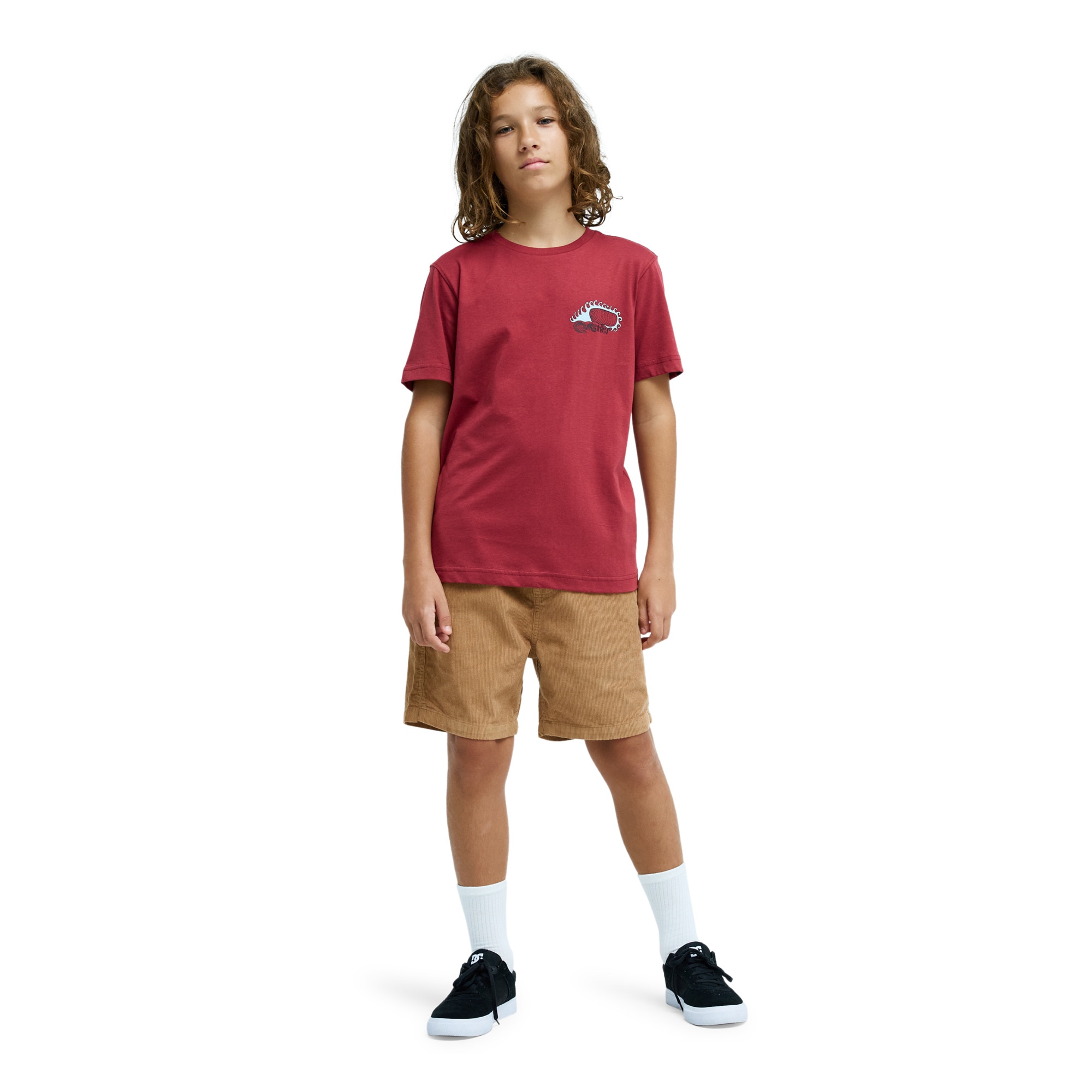 Camiseta de niños Skeleton Ride Quiksilver - Rojo Rojo-5