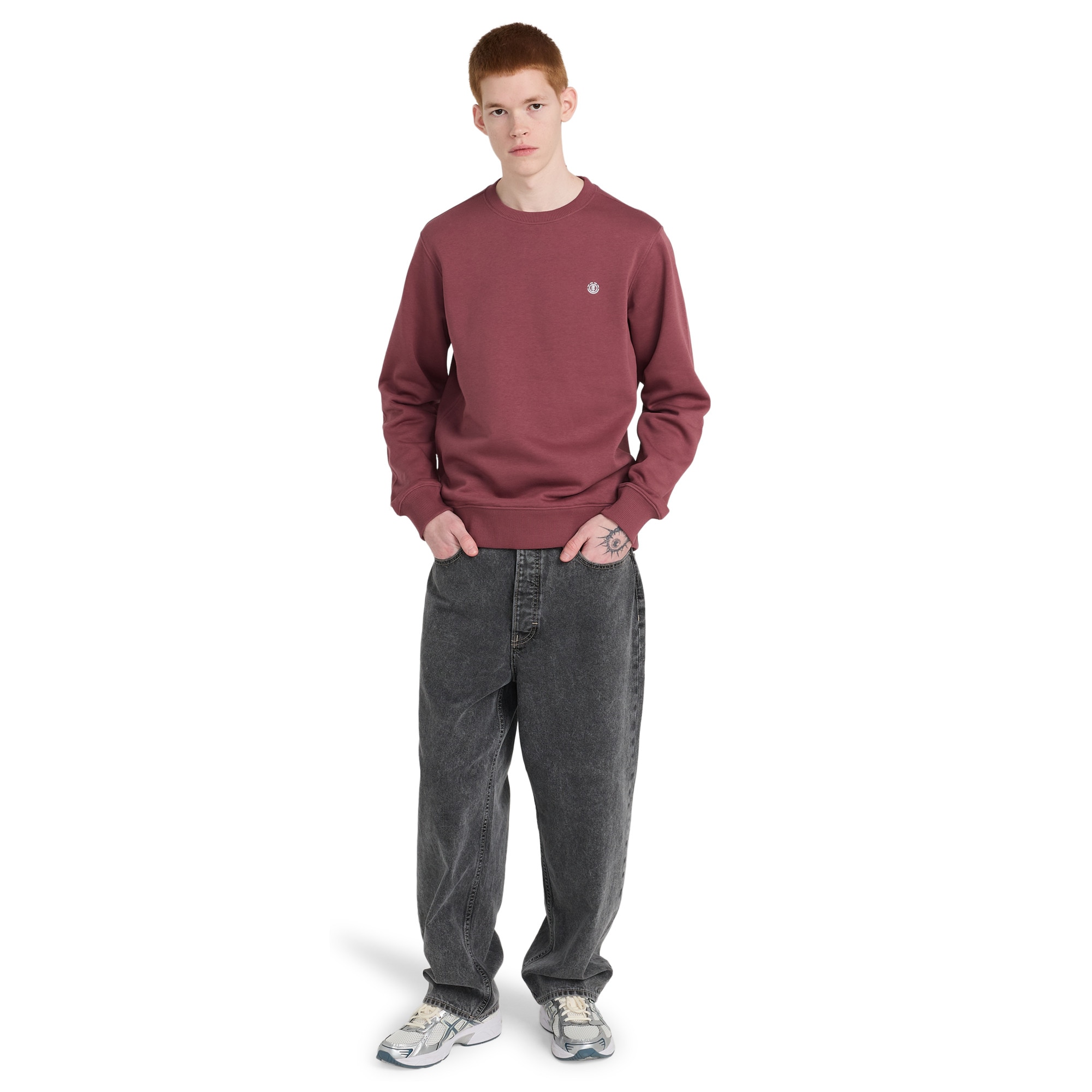 Sudadera de hombre Icon Embroidery Cr Element - Rojo Teja Rojo Teja-5