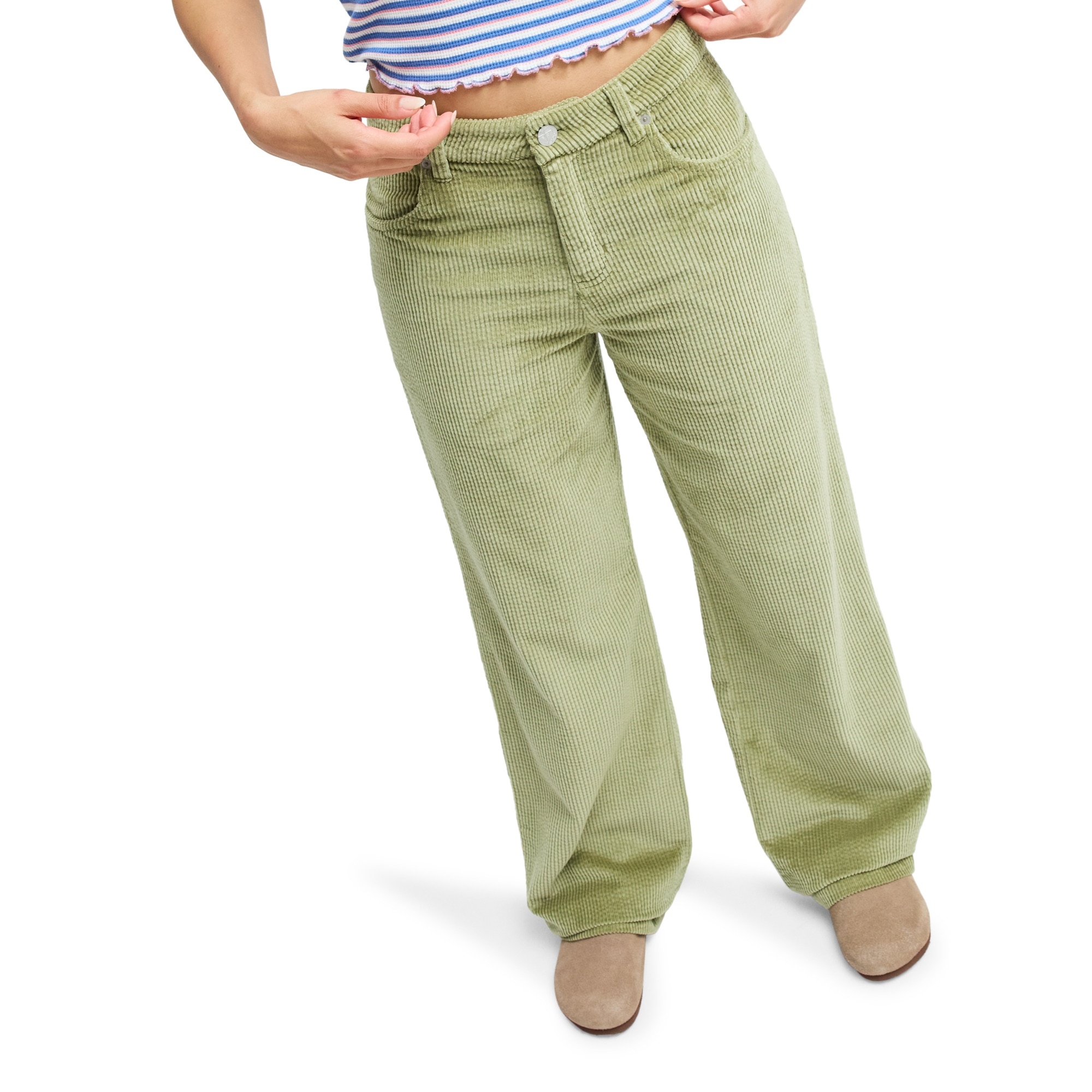 Pantalón de mujer Dawn Patrol Corduroy Roxy - Verde Oliva Verde Oliva-1