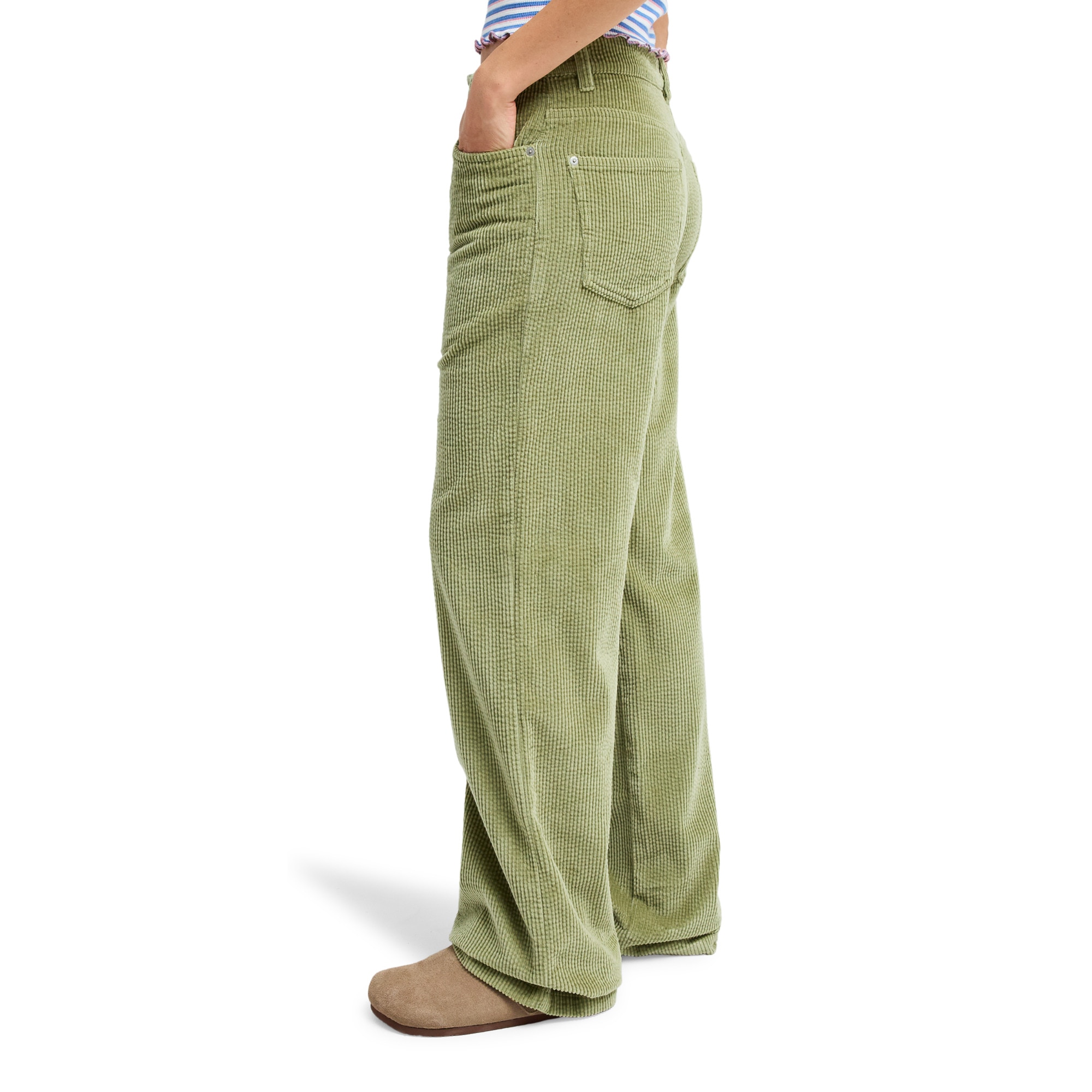 Pantalón de mujer Dawn Patrol Corduroy Roxy - Verde Oliva Verde Oliva-3